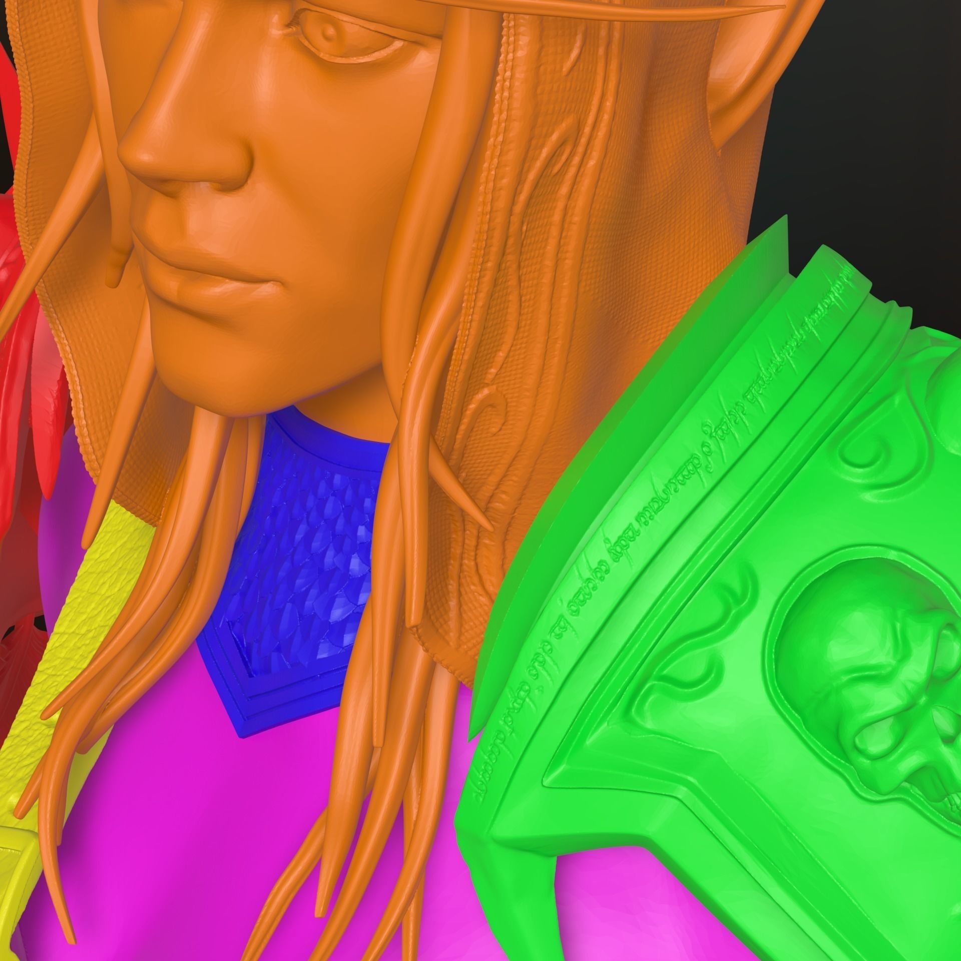 Sylvanas windrunner Shadowlands statue 3D print model_20