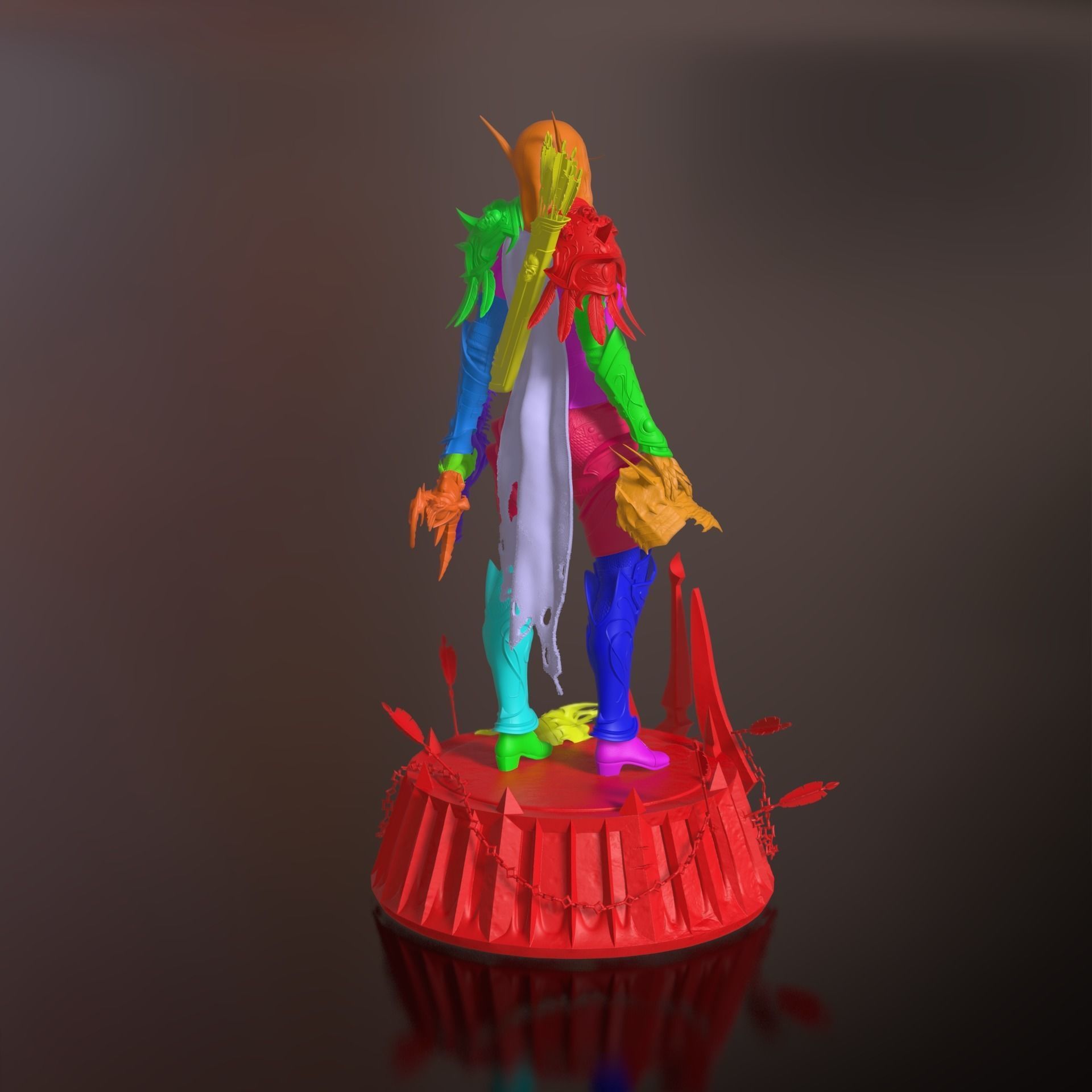 Sylvanas windrunner Shadowlands statue 3D print model_10