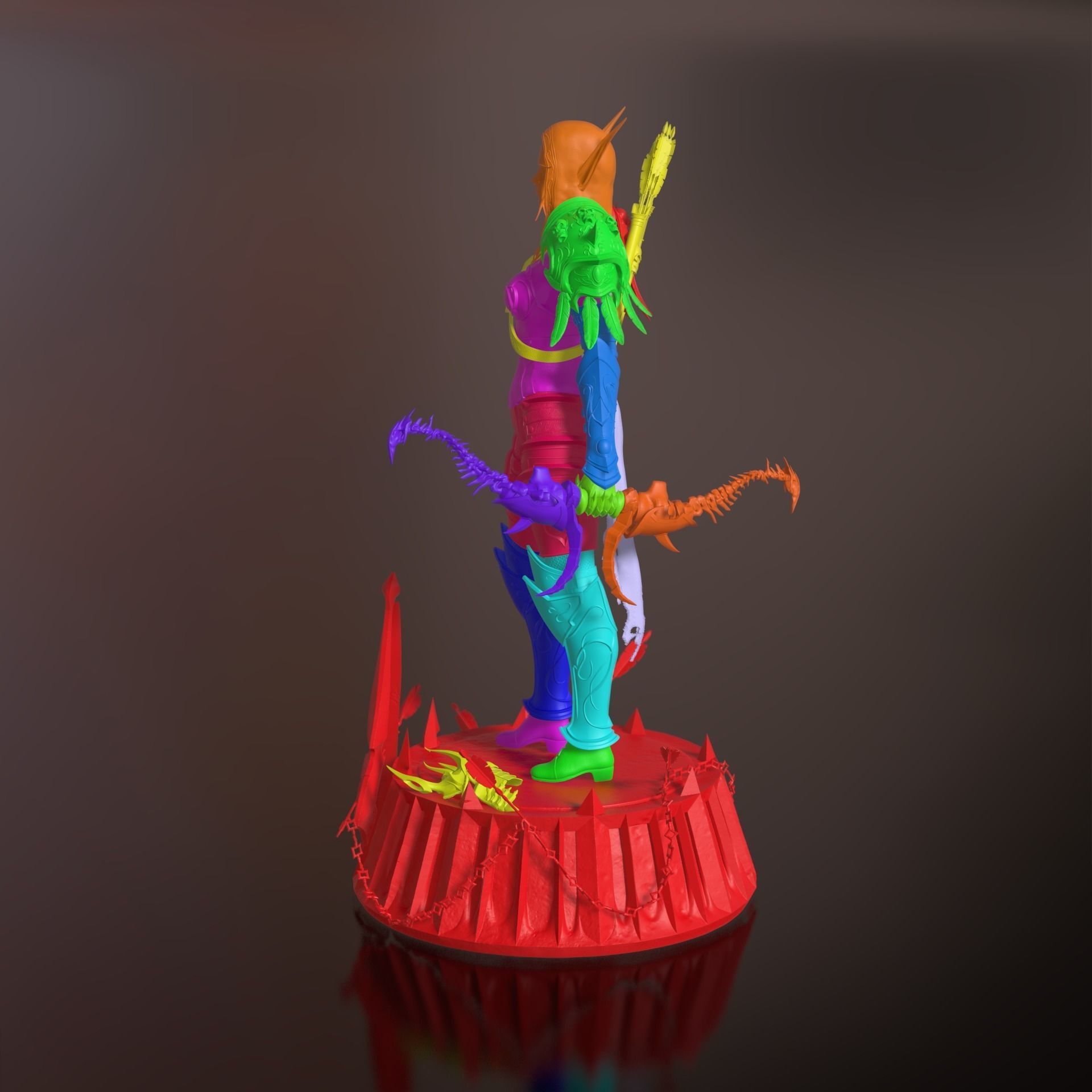 Sylvanas windrunner Shadowlands statue 3D print model_13