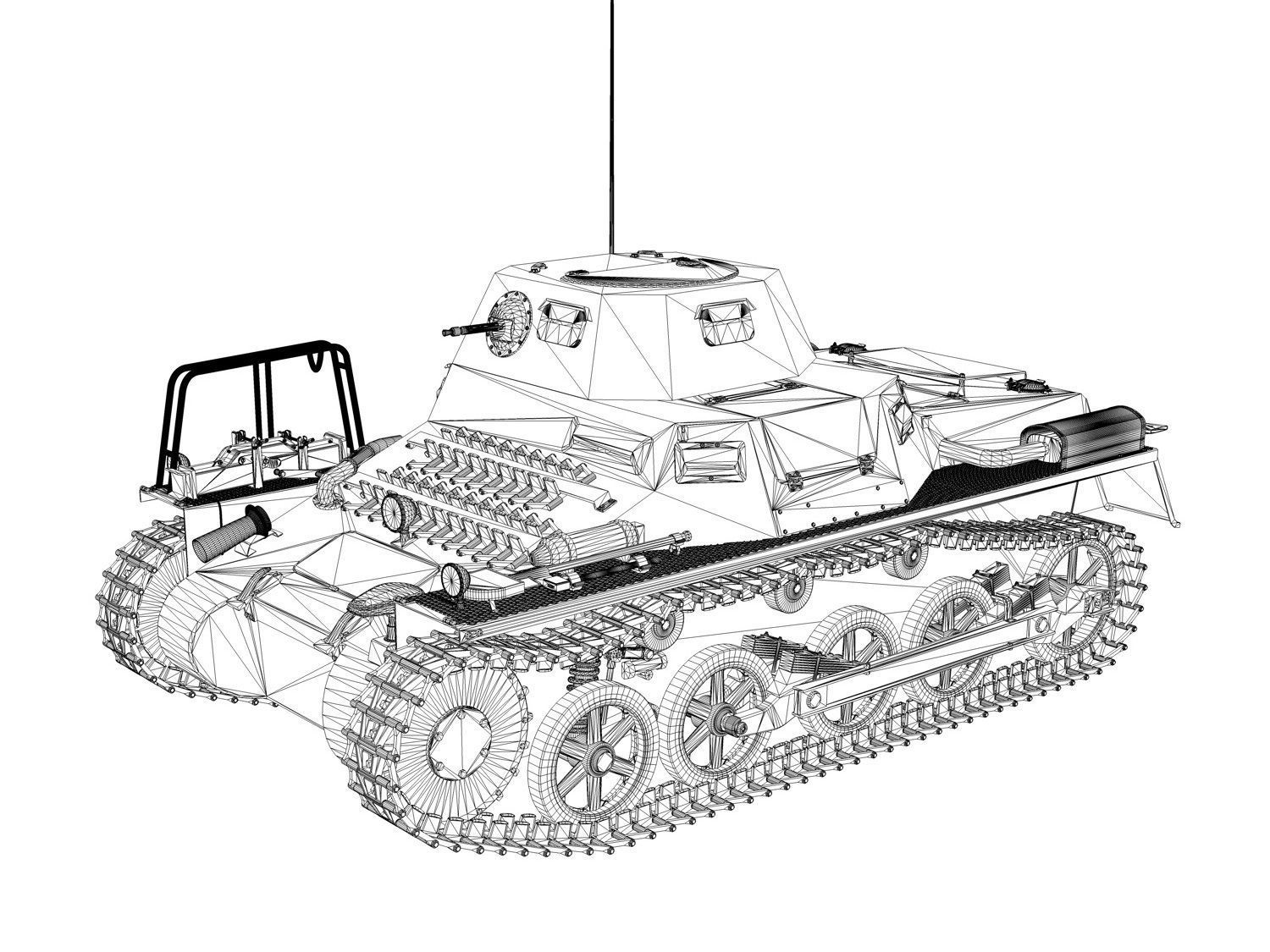 SDKFZ 265 - klPzBefWg - Ausf A  3D model_10