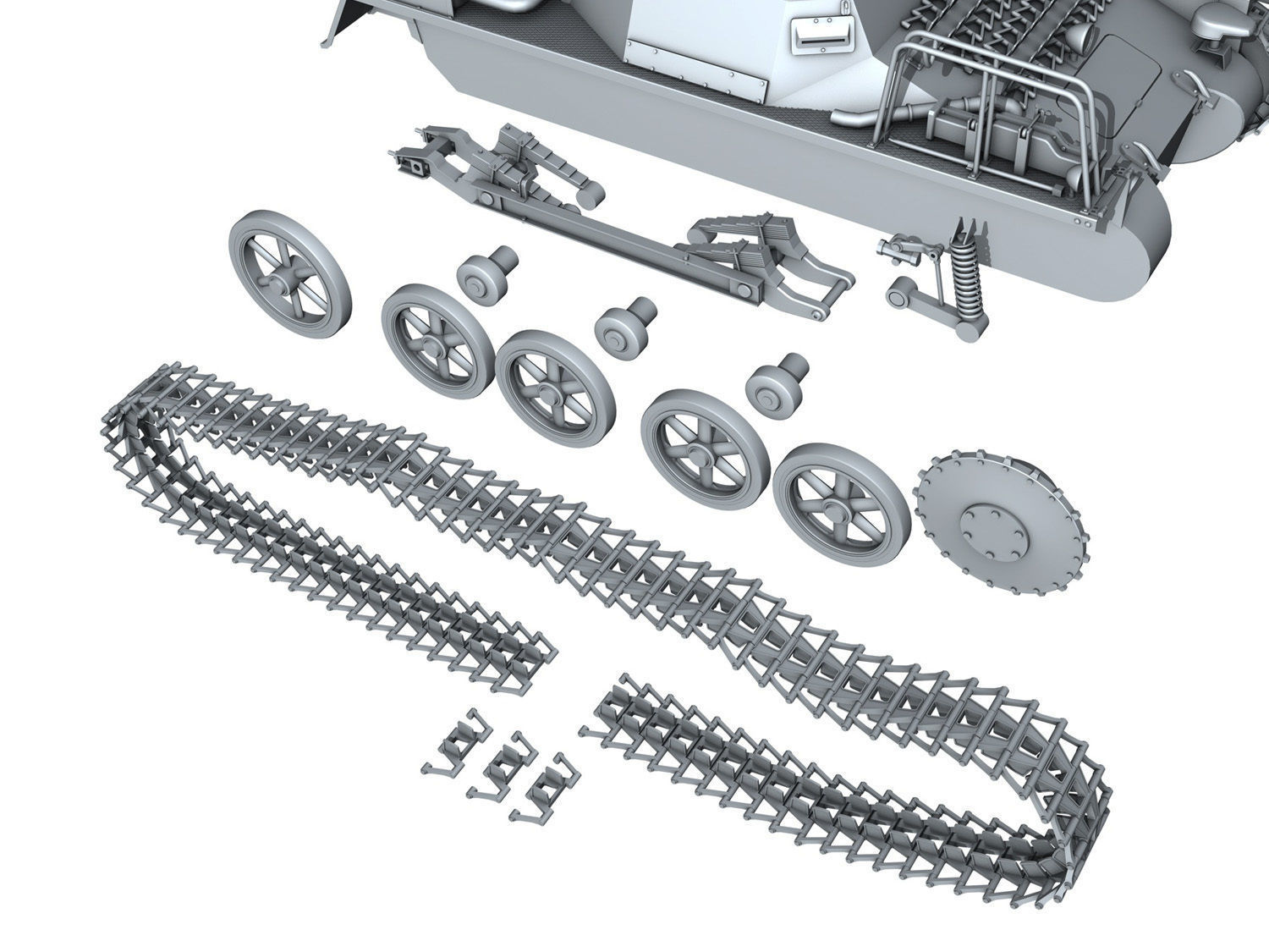 SDKFZ 265 - klPzBefWg - Ausf A  3D model_9