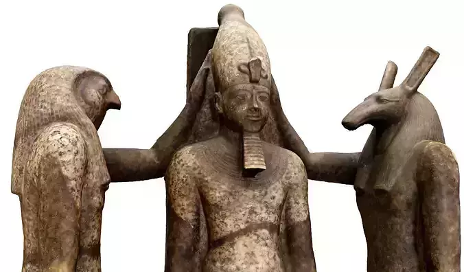 Egyptian King Ramses iii Statue 3D model