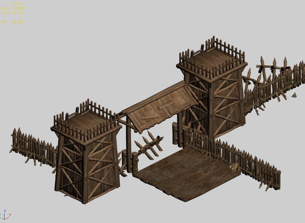 Fort-Small Barracks 12 3D model_4