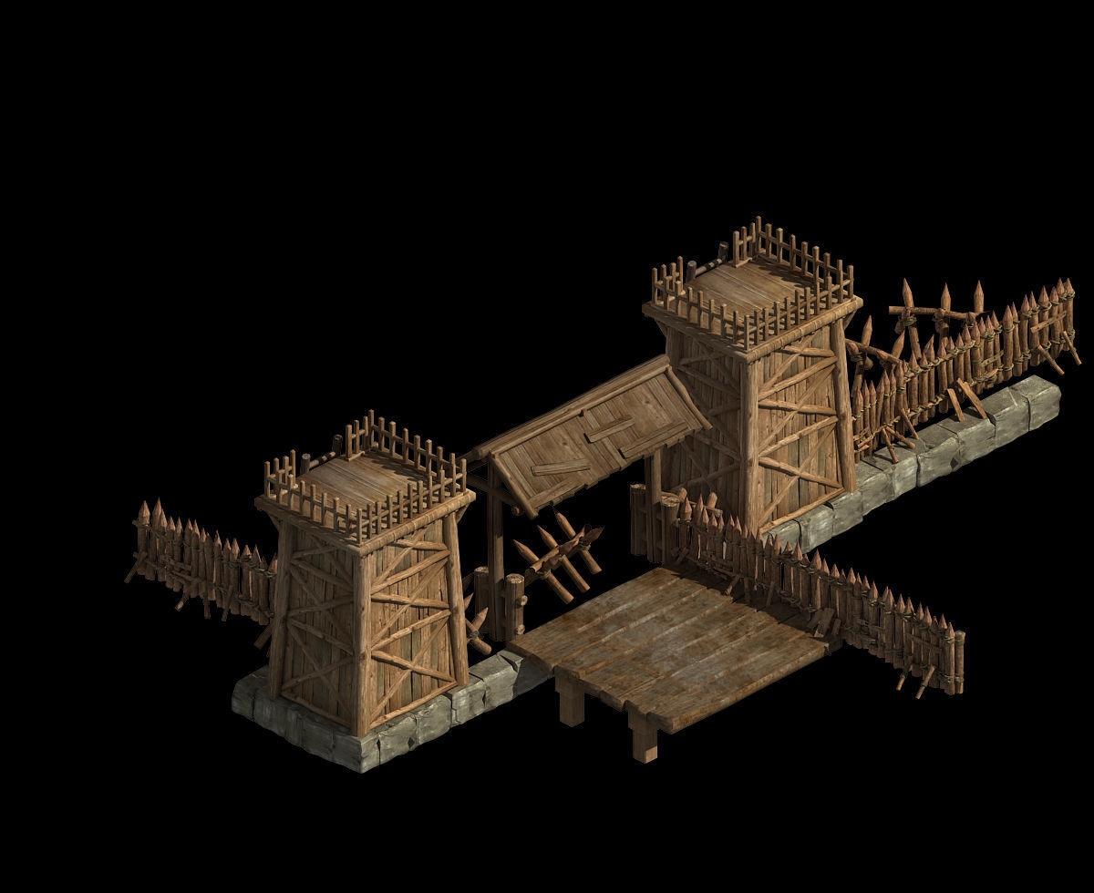 Fort-Small Barracks 12 3D model_1