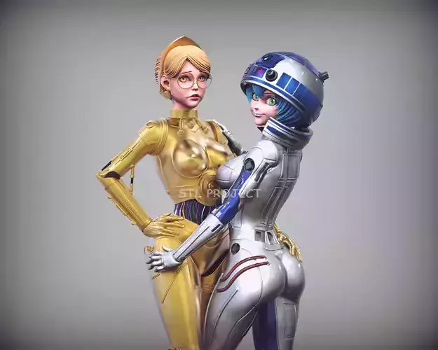 Robot Girl 3D print model