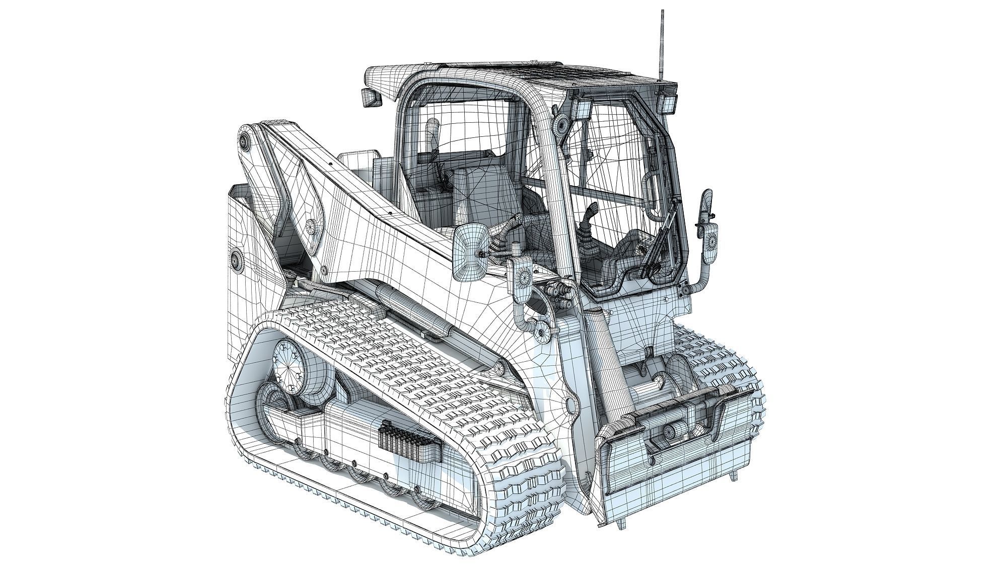 Mini Skid Steer Loader 3D model_16