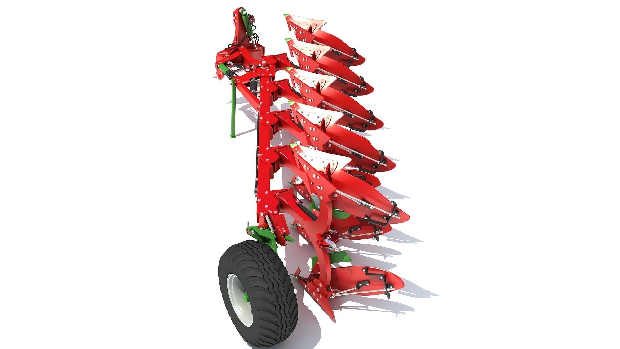 Semi Mounted Plough 3D model_4