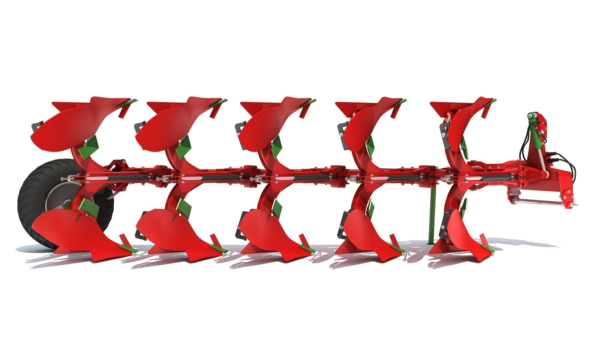 Semi Mounted Plough 3D model_6