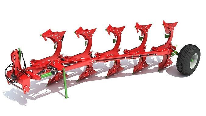 Semi Mounted Plough 3D model