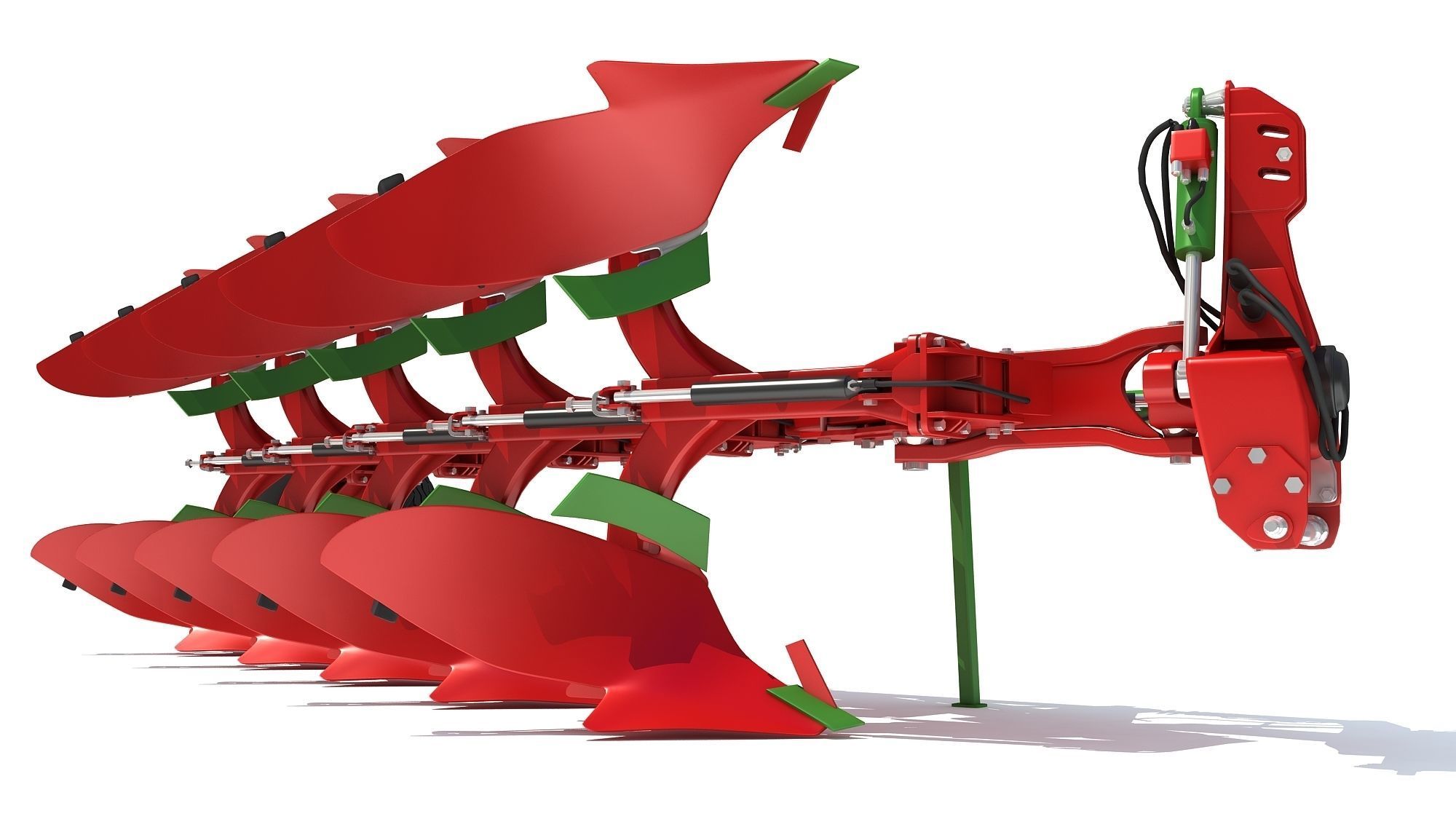 Semi Mounted Plough 3D model_9