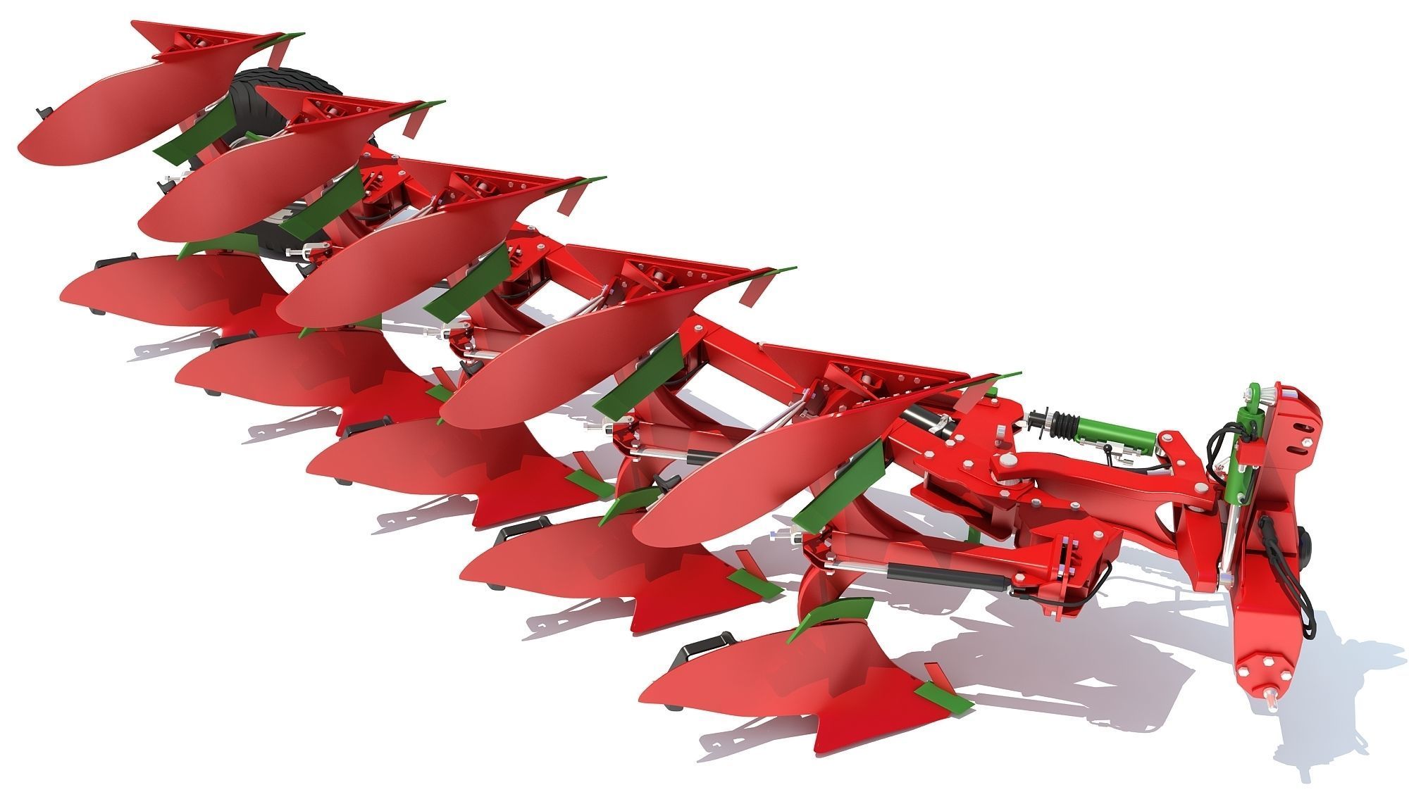 Semi Mounted Plough 3D model_8
