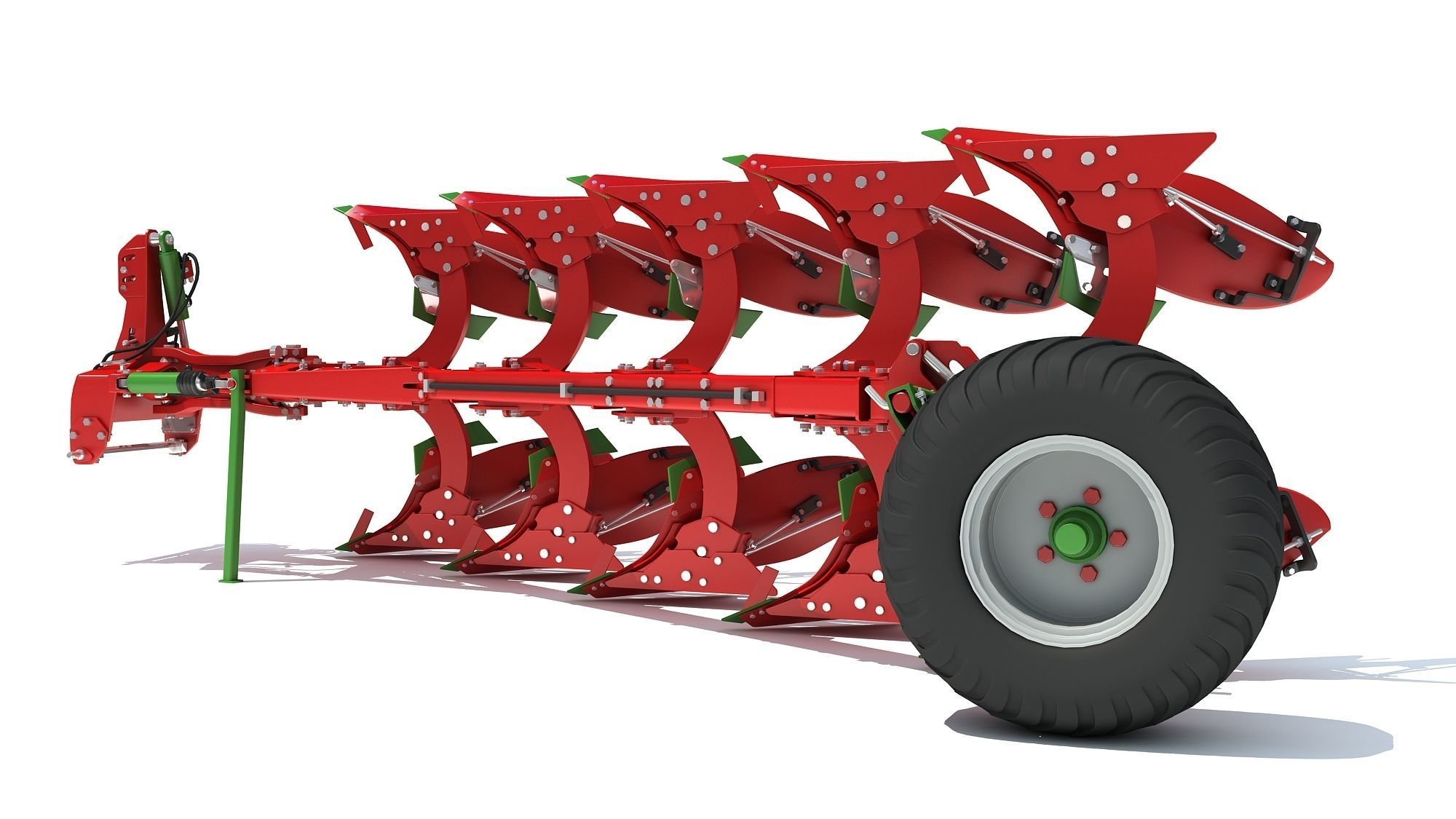Semi Mounted Plough 3D model_3