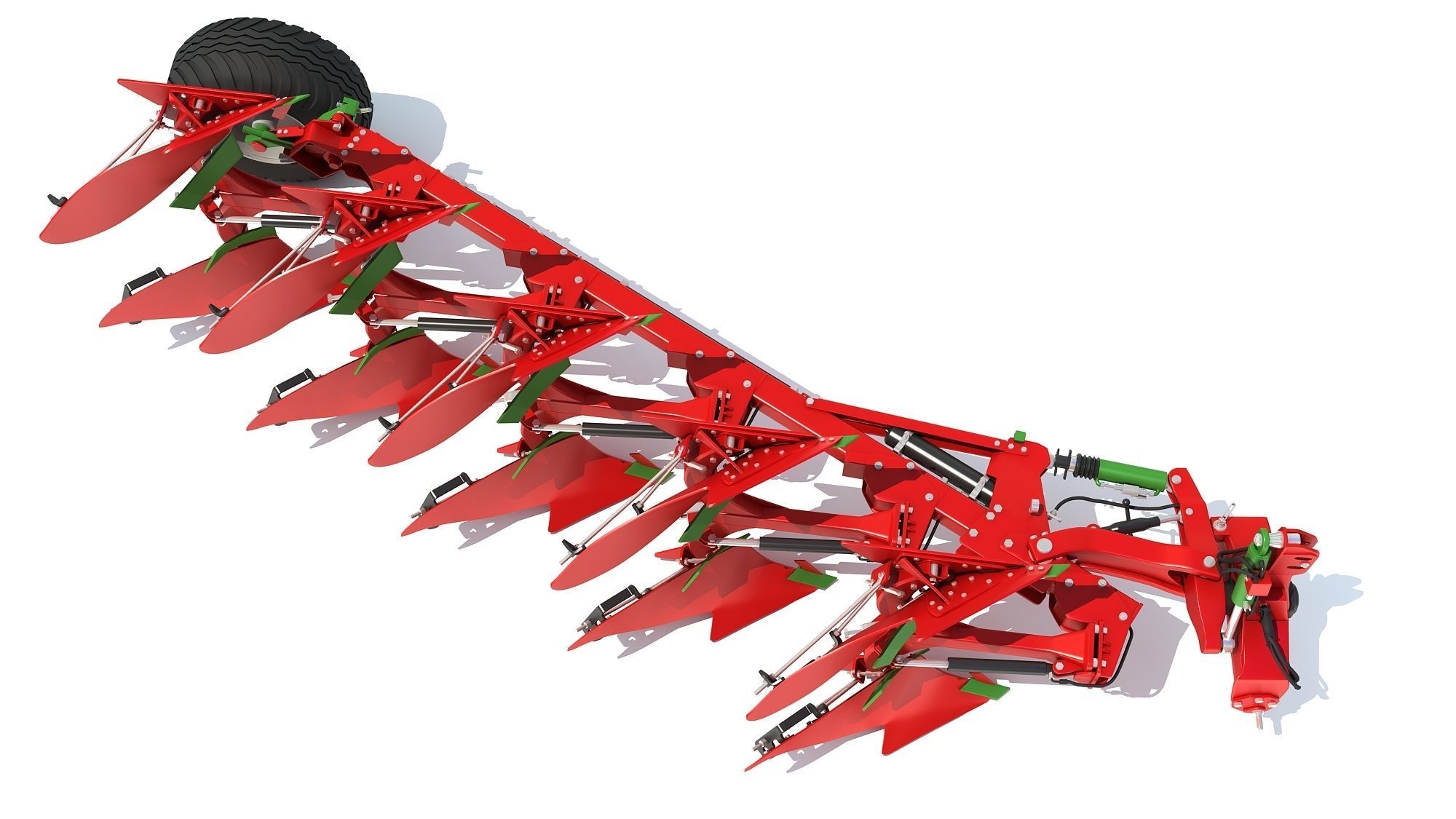 Semi Mounted Plough 3D model_10