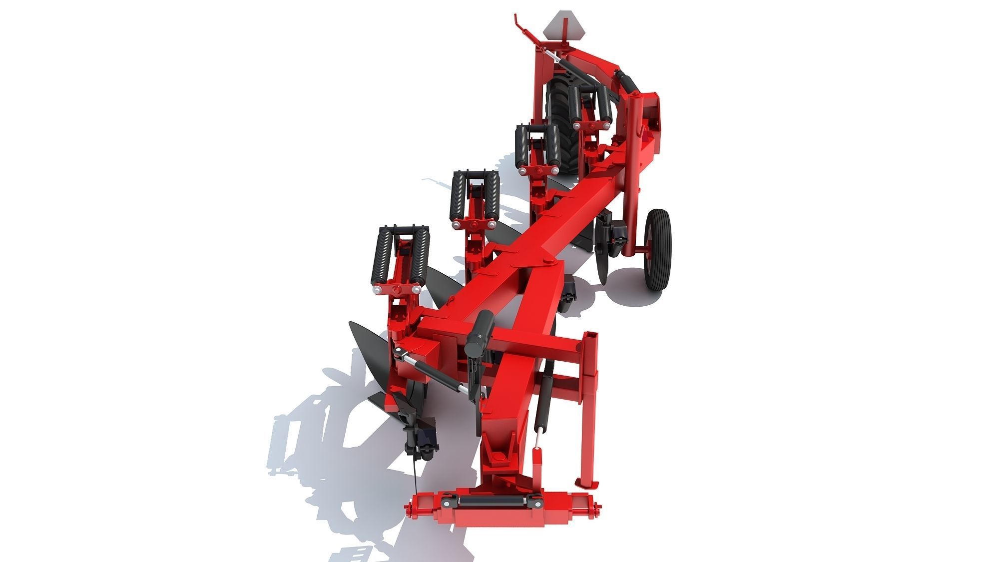 Semi Mounted Plow 3D model_9