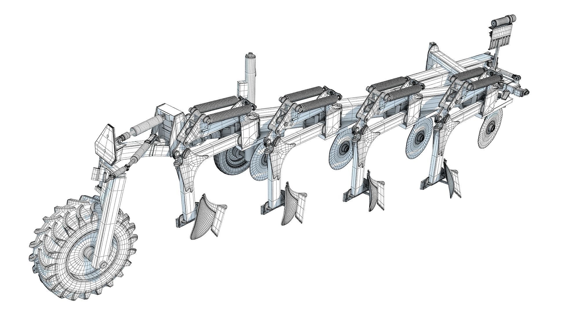 Semi Mounted Plow 3D model_14