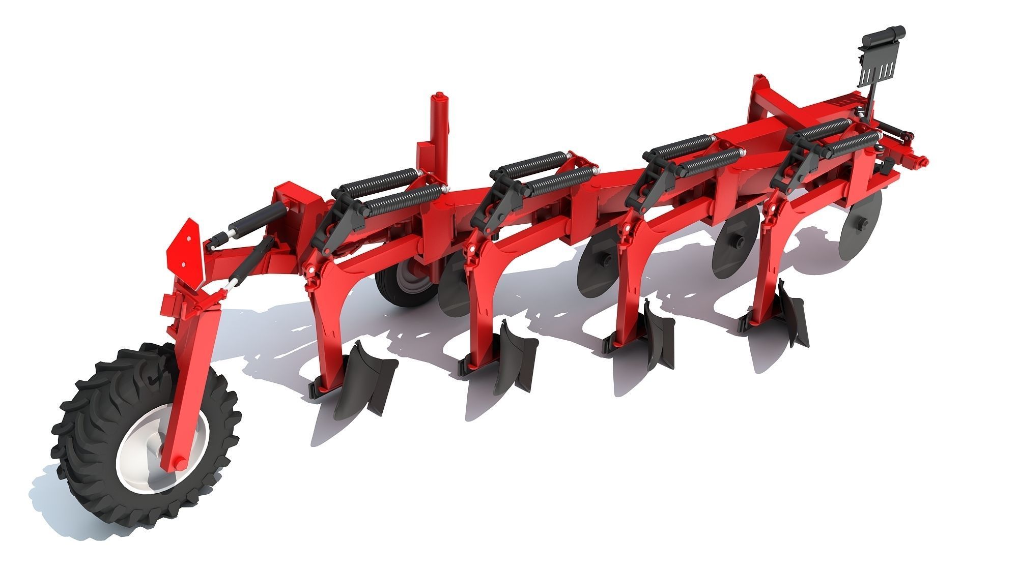 Semi Mounted Plow 3D model_4