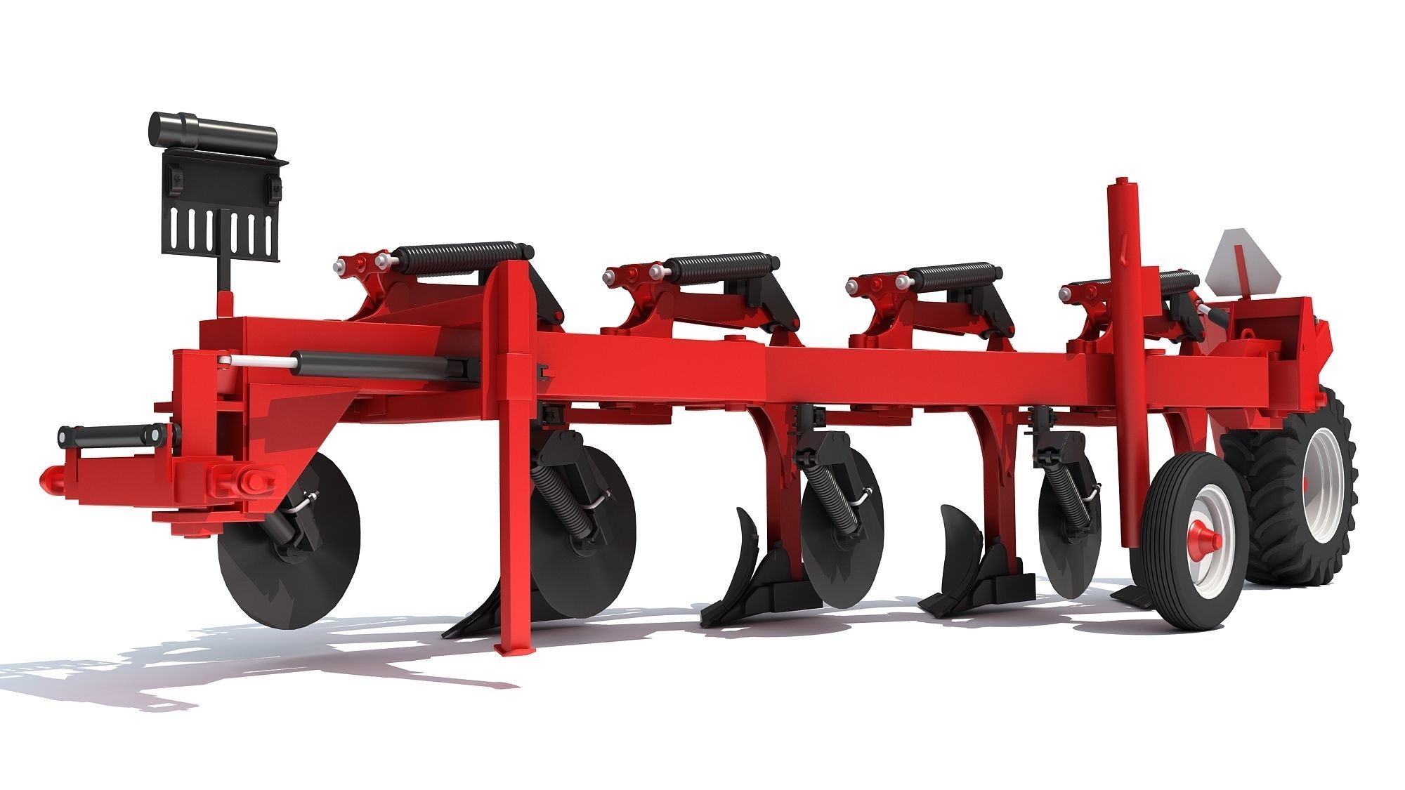 Semi Mounted Plow 3D model_10
