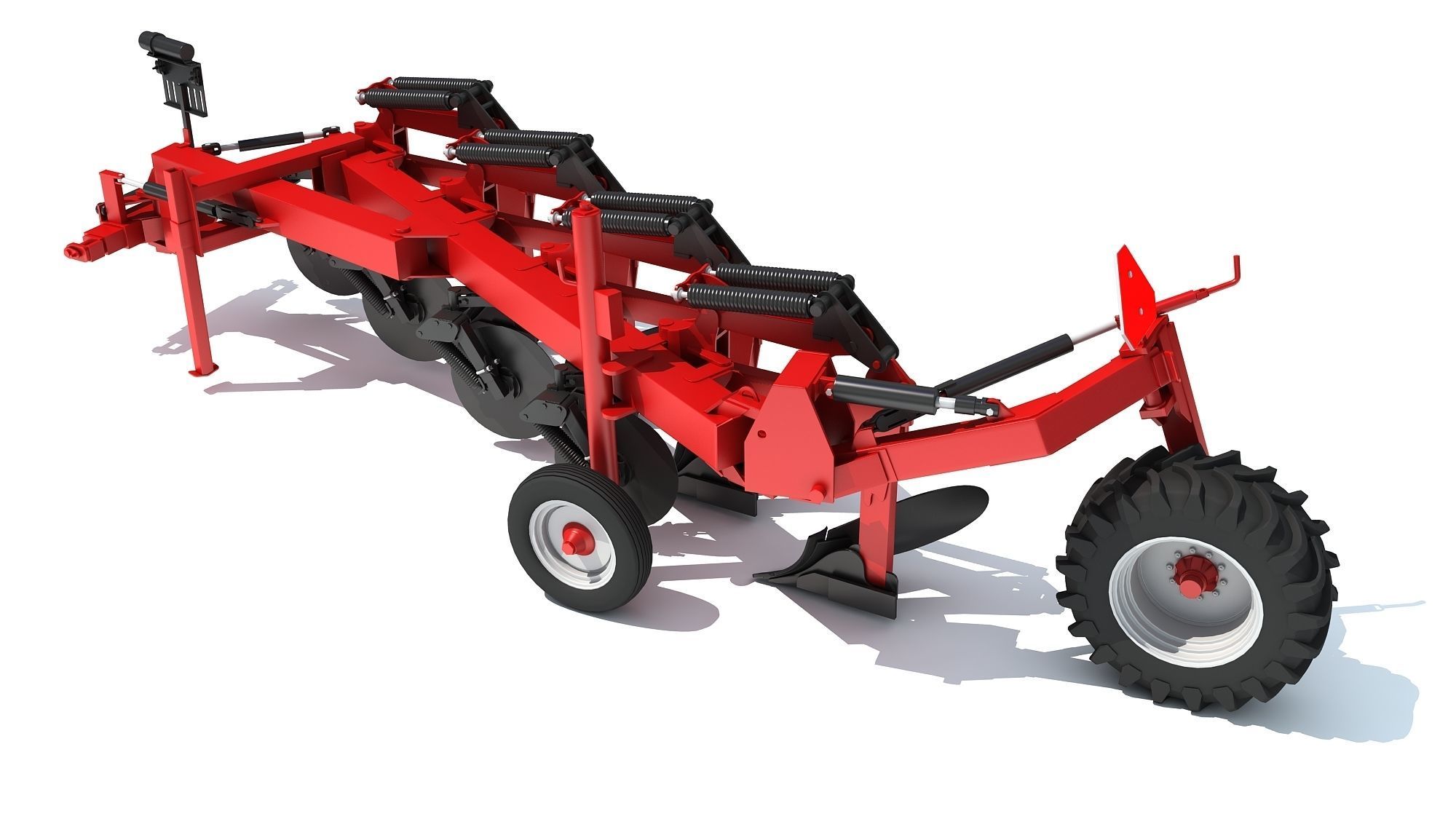 Semi Mounted Plow 3D model_2