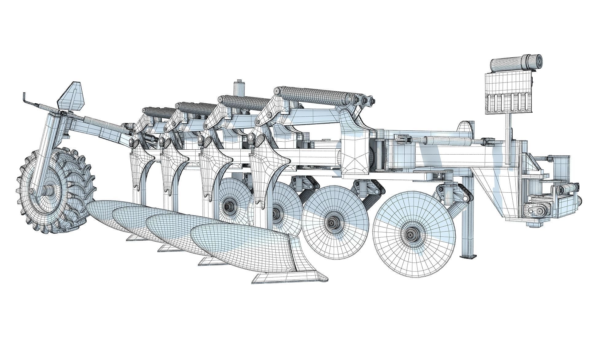 Semi Mounted Plow 3D model_15
