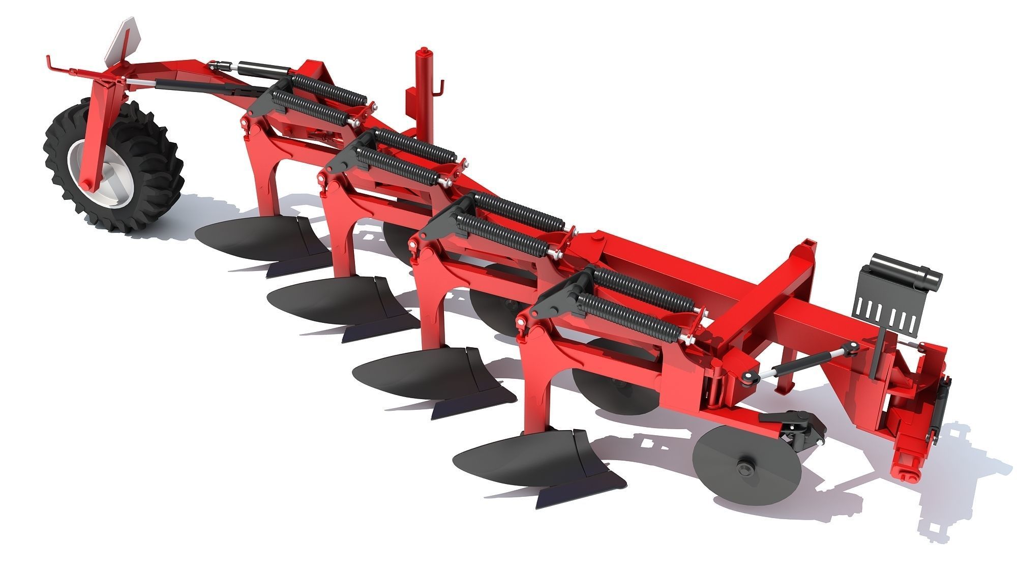 Semi Mounted Plow 3D model_6