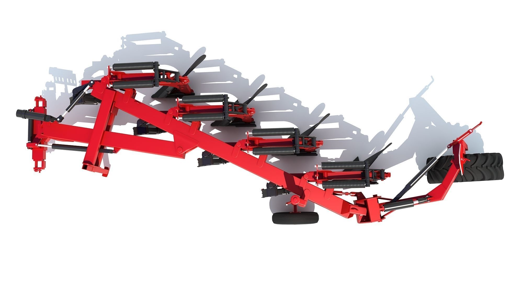 Semi Mounted Plow 3D model_11