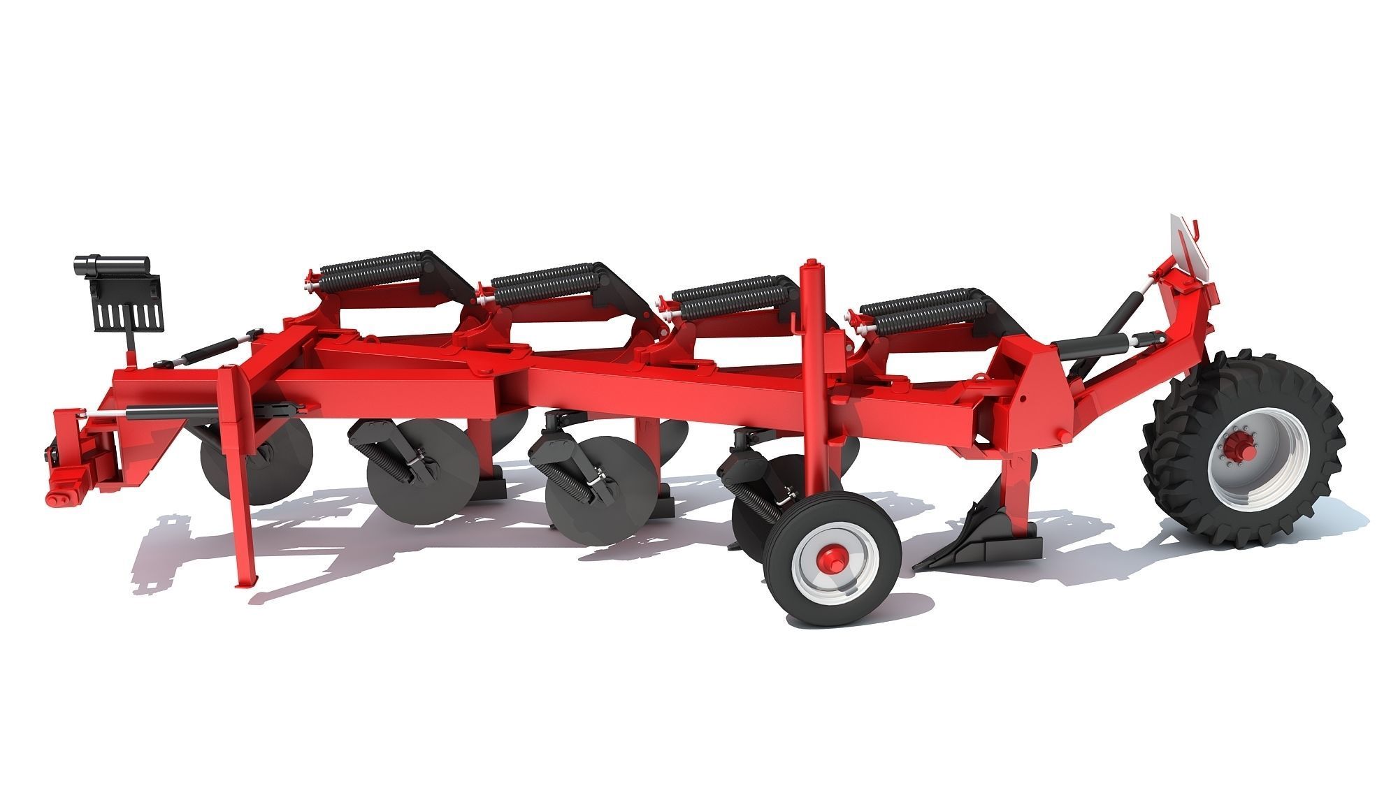 Semi Mounted Plow 3D model_1