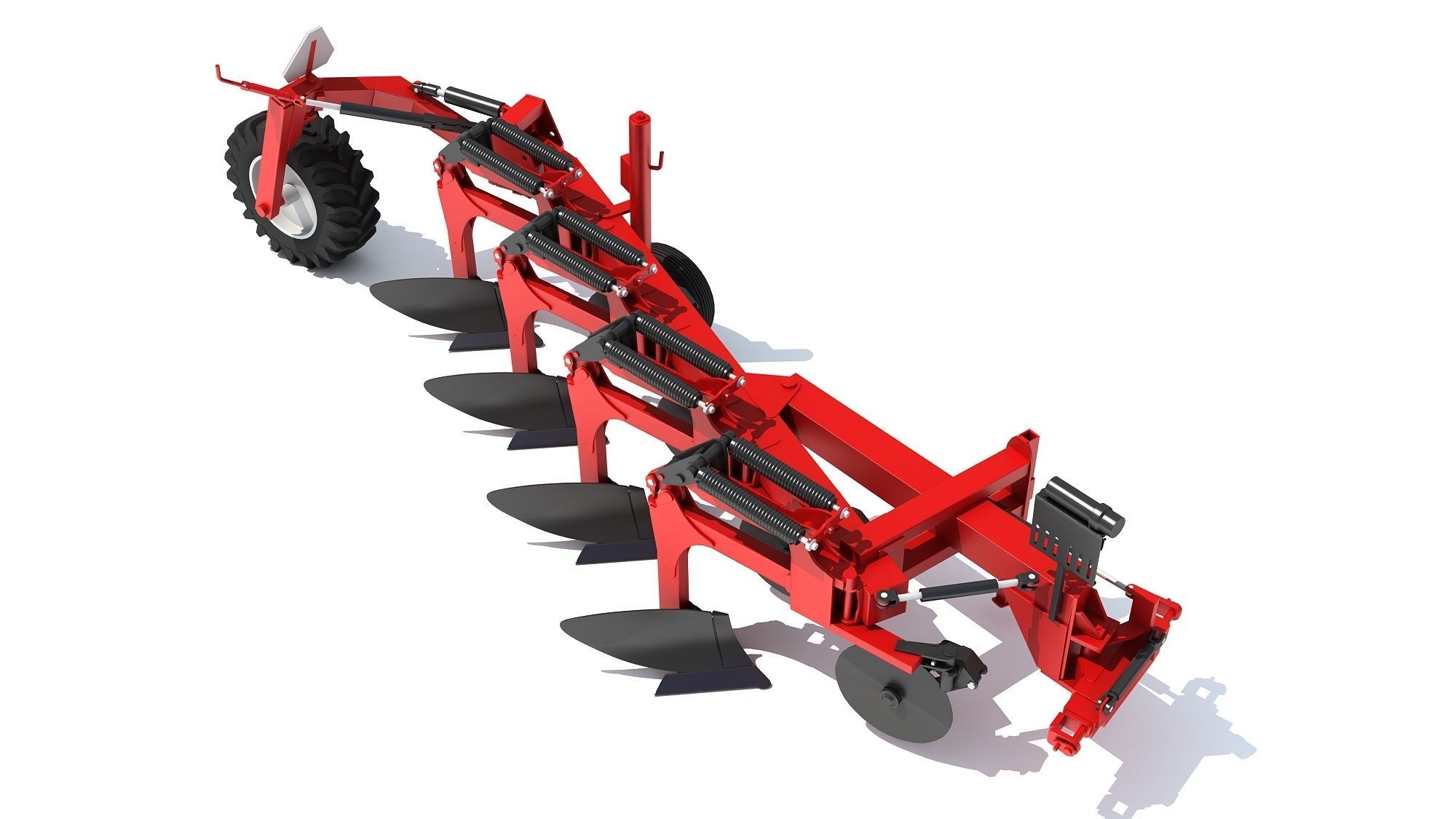Semi Mounted Plow 3D model_8