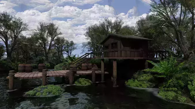 River Scene 3D model