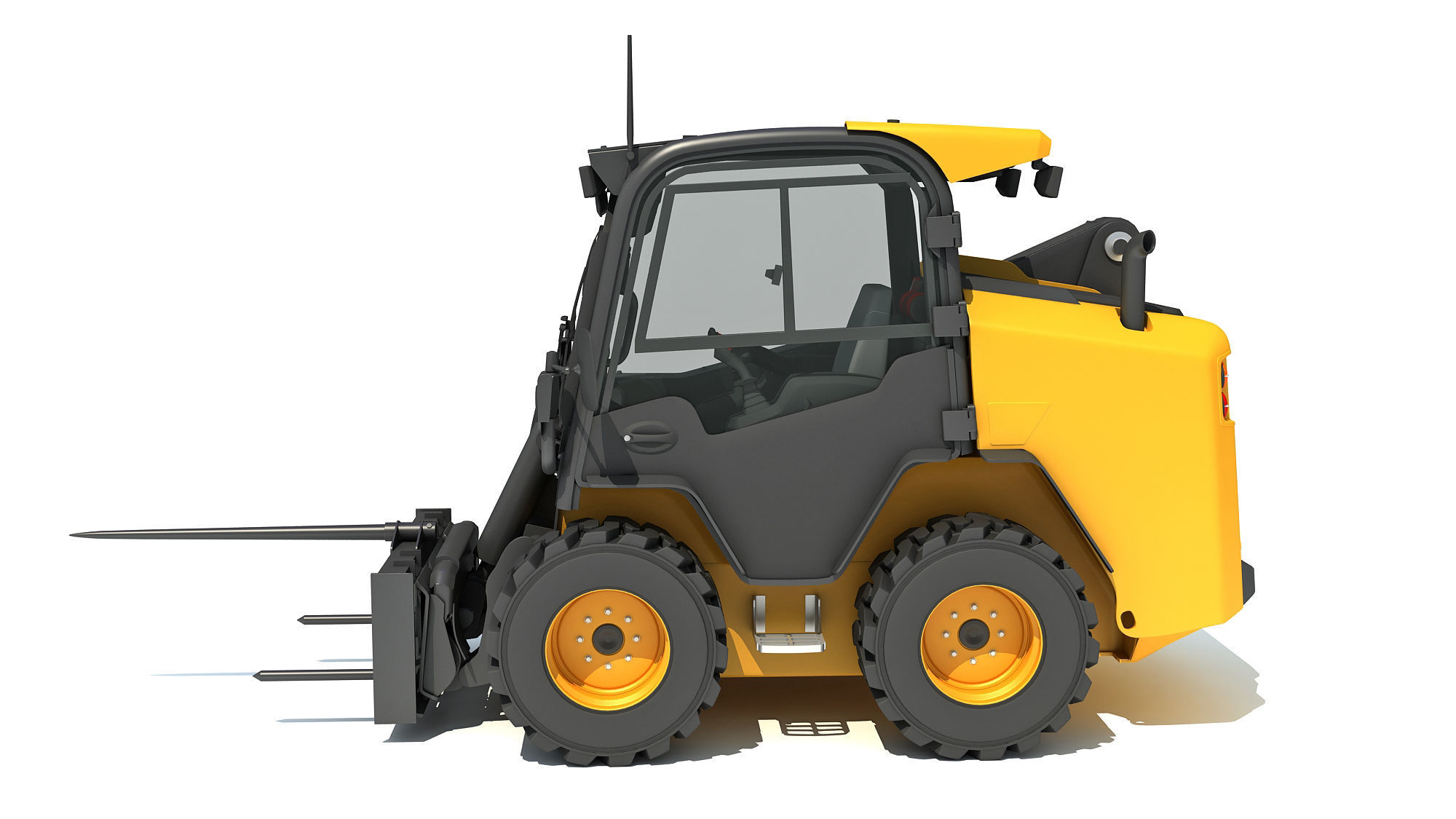 Skid Steer Loader Bale Fork 3D model_2