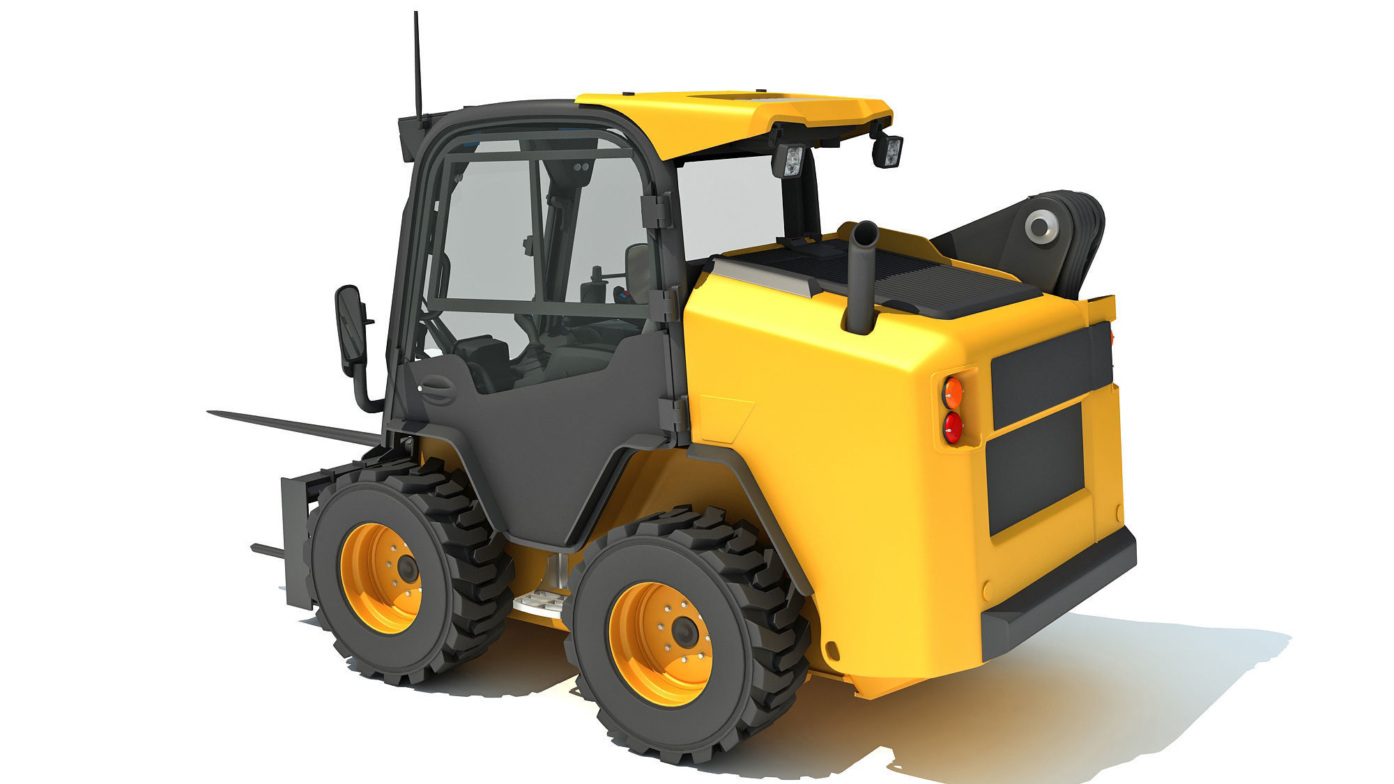 Skid Steer Loader Bale Fork 3D model_4