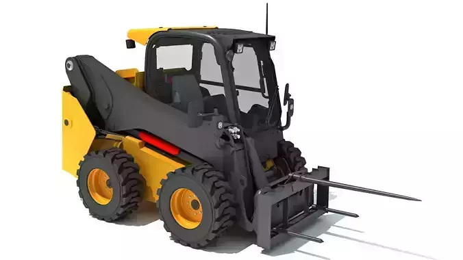 Skid Steer Loader Bale Fork 3D model
