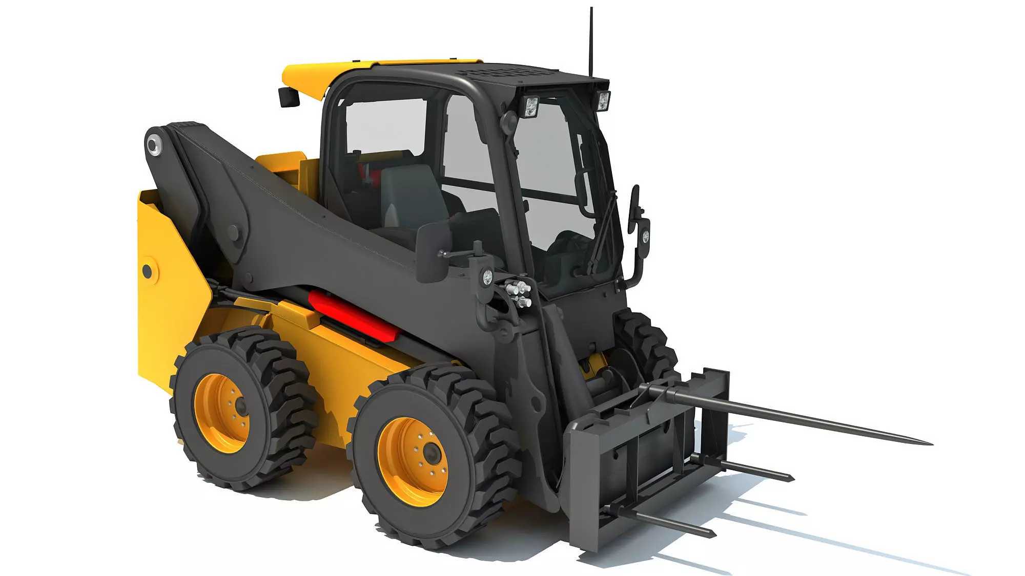 Skid Steer Loader Bale Fork 3D model_0