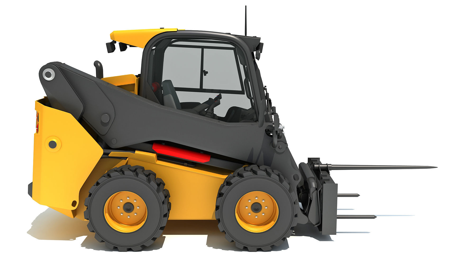 Skid Steer Loader Bale Fork 3D model_8