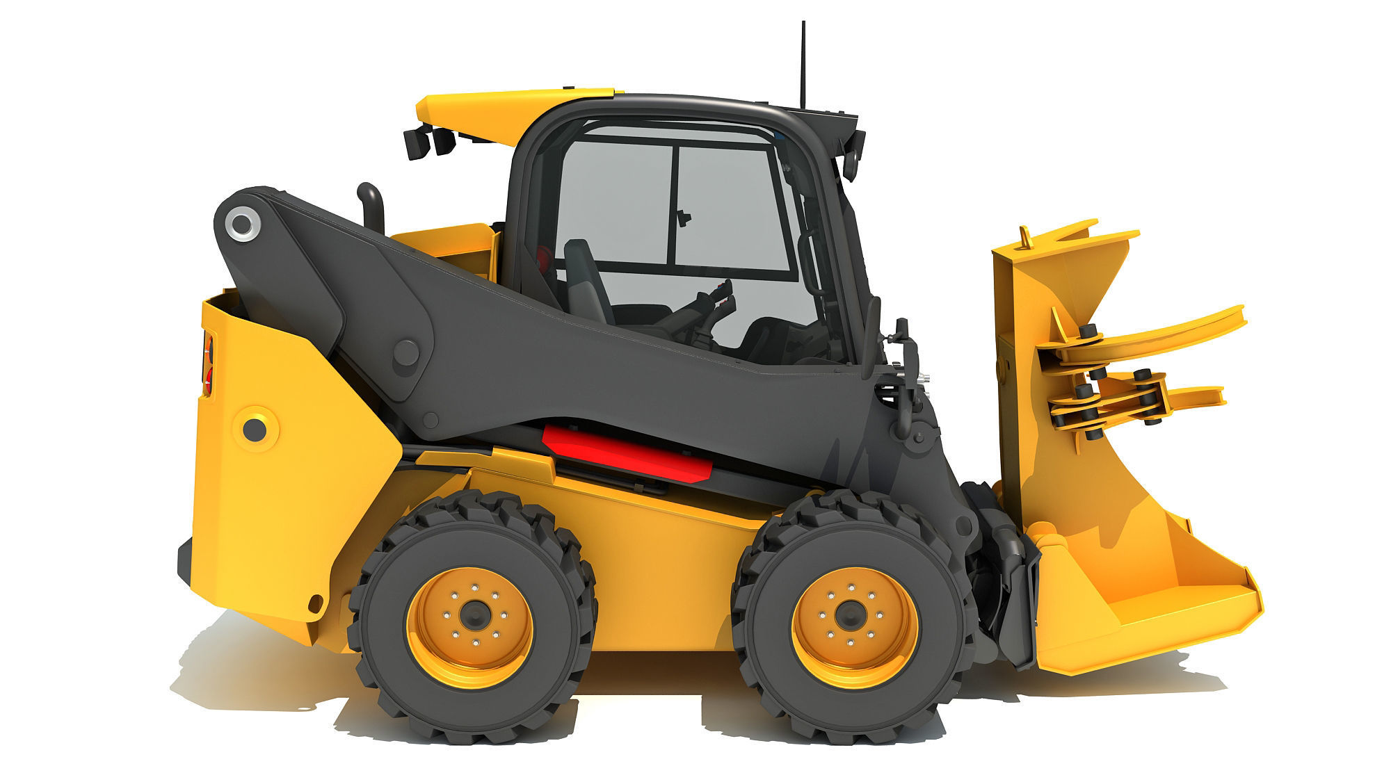 Skid Steer Loader Tree Cutter 3D model_8
