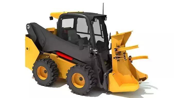 Skid Steer Loader Tree Cutter 3D model