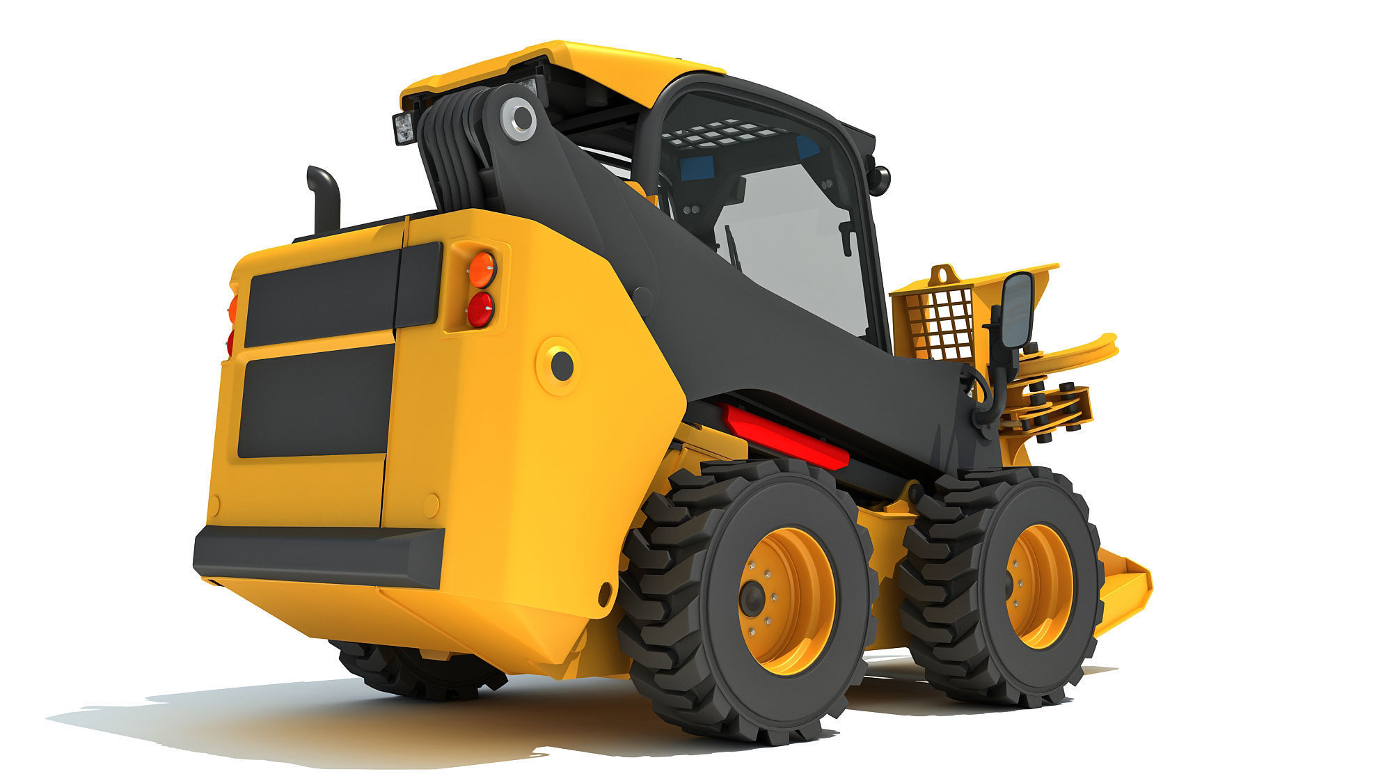 Skid Steer Loader Tree Cutter 3D model_6