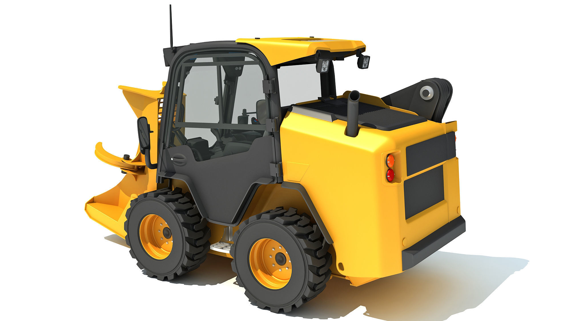 Skid Steer Loader Tree Cutter 3D model_4