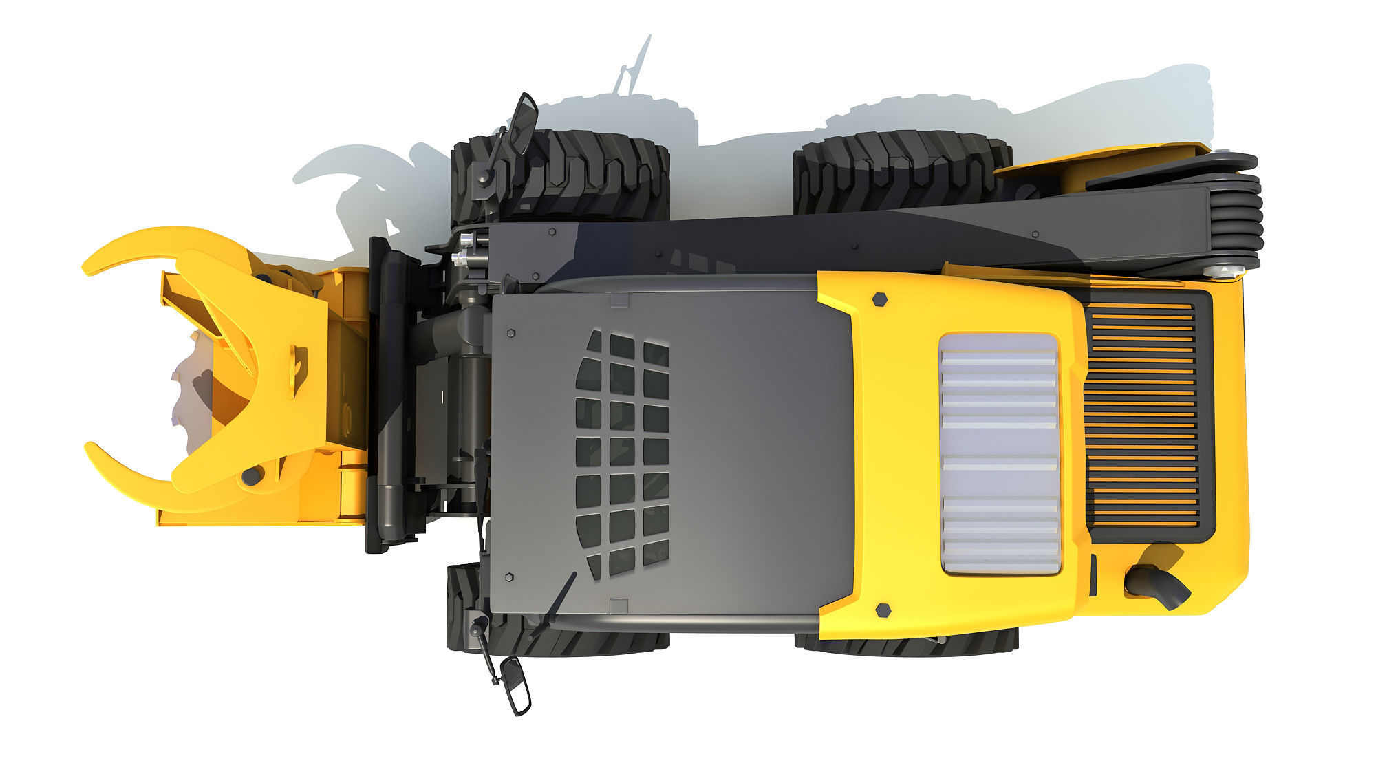 Skid Steer Loader Tree Cutter 3D model_13