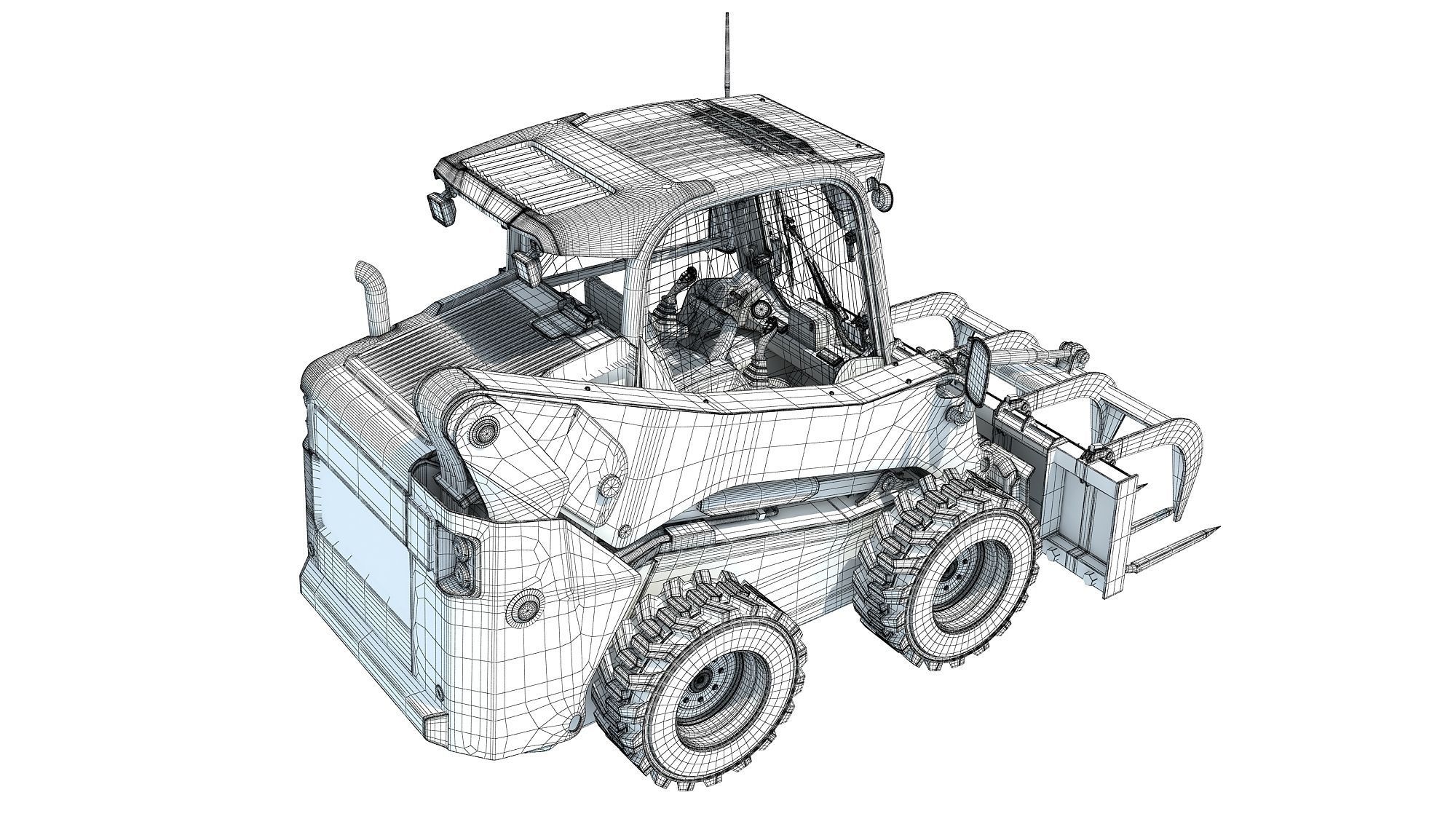 Skid Steer Loader Manure Fork 3D model_15
