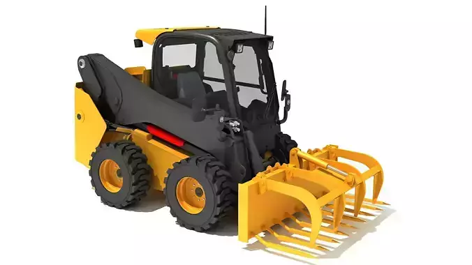 Skid Steer Loader Manure Fork 3D model