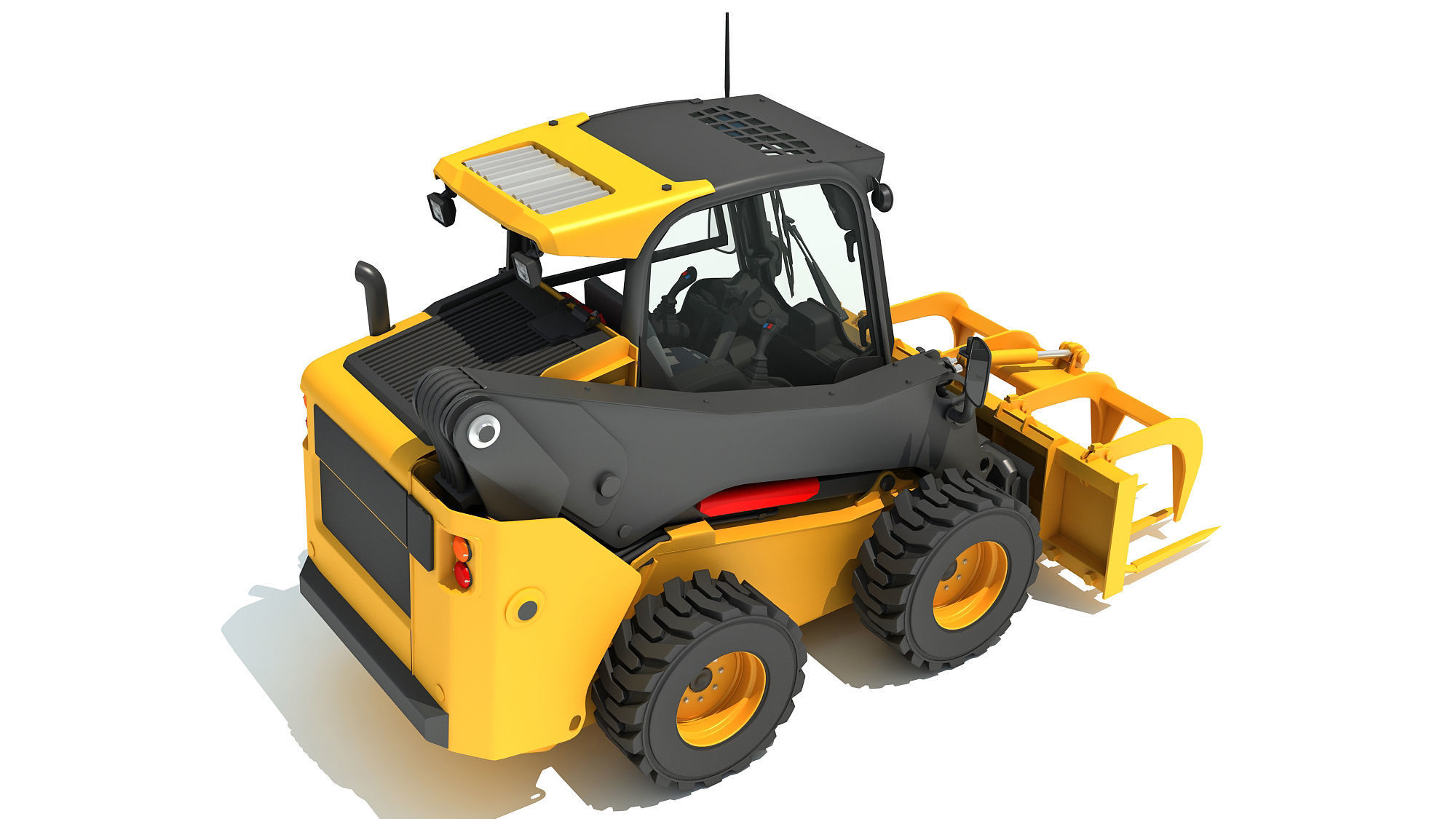 Skid Steer Loader Manure Fork 3D model_6