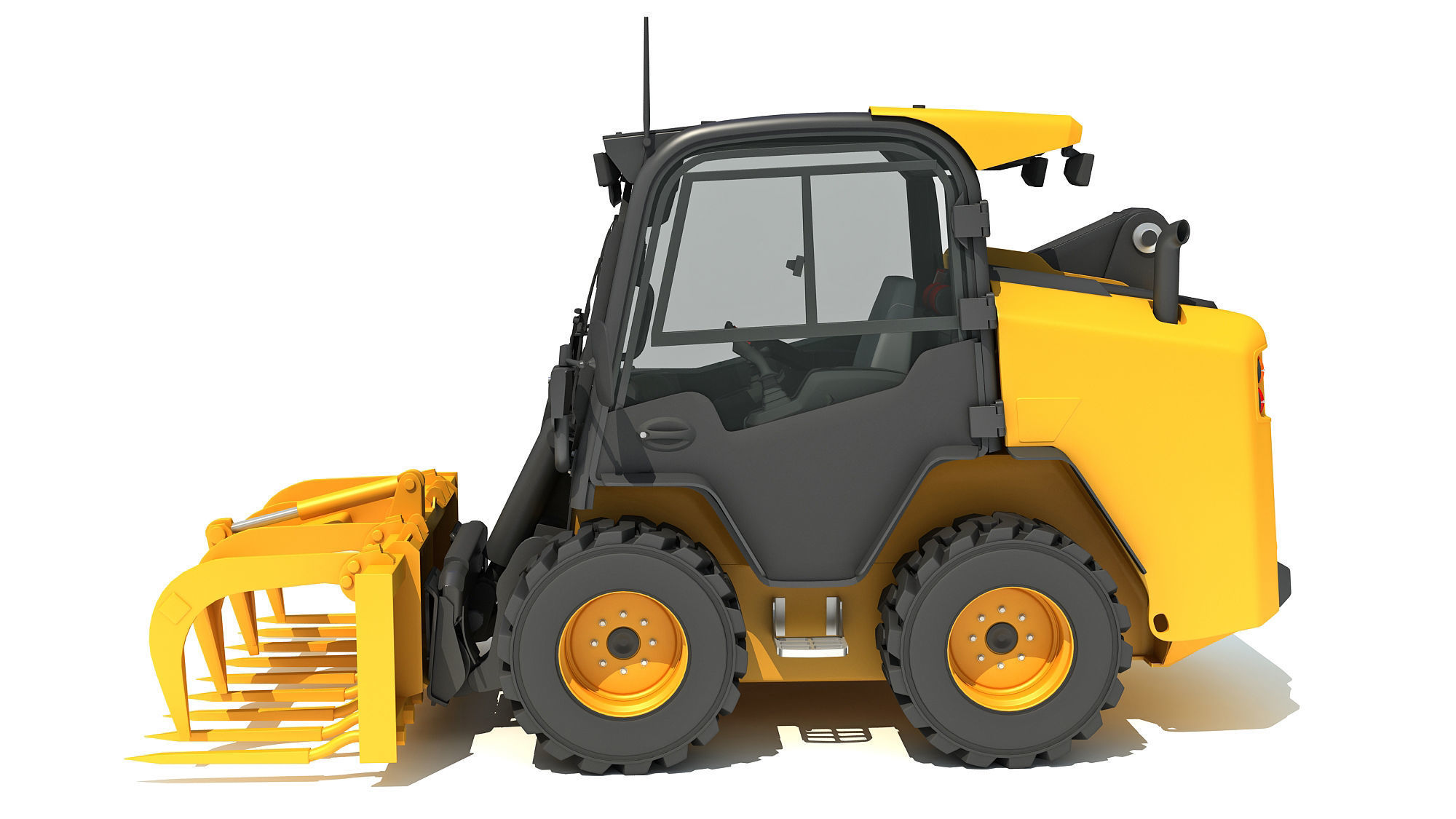Skid Steer Loader Manure Fork 3D model_2
