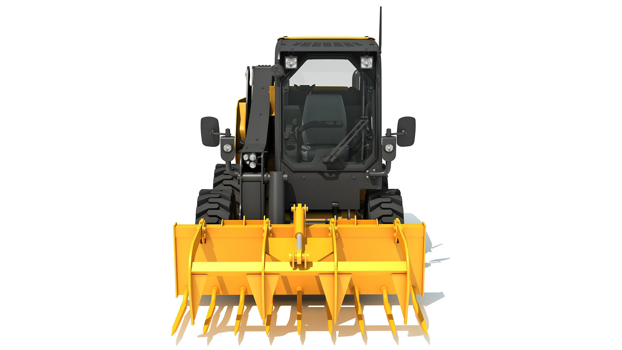 Skid Steer Loader Manure Fork 3D model_8