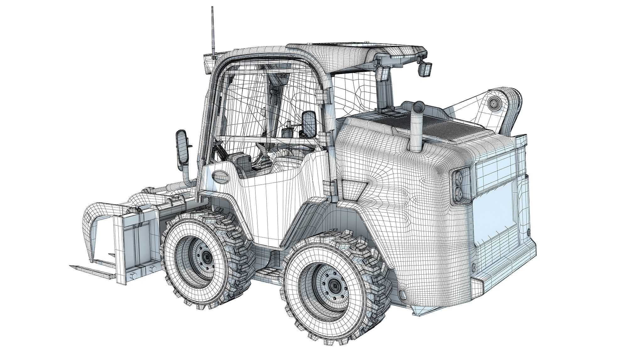 Skid Steer Loader Manure Fork 3D model_14