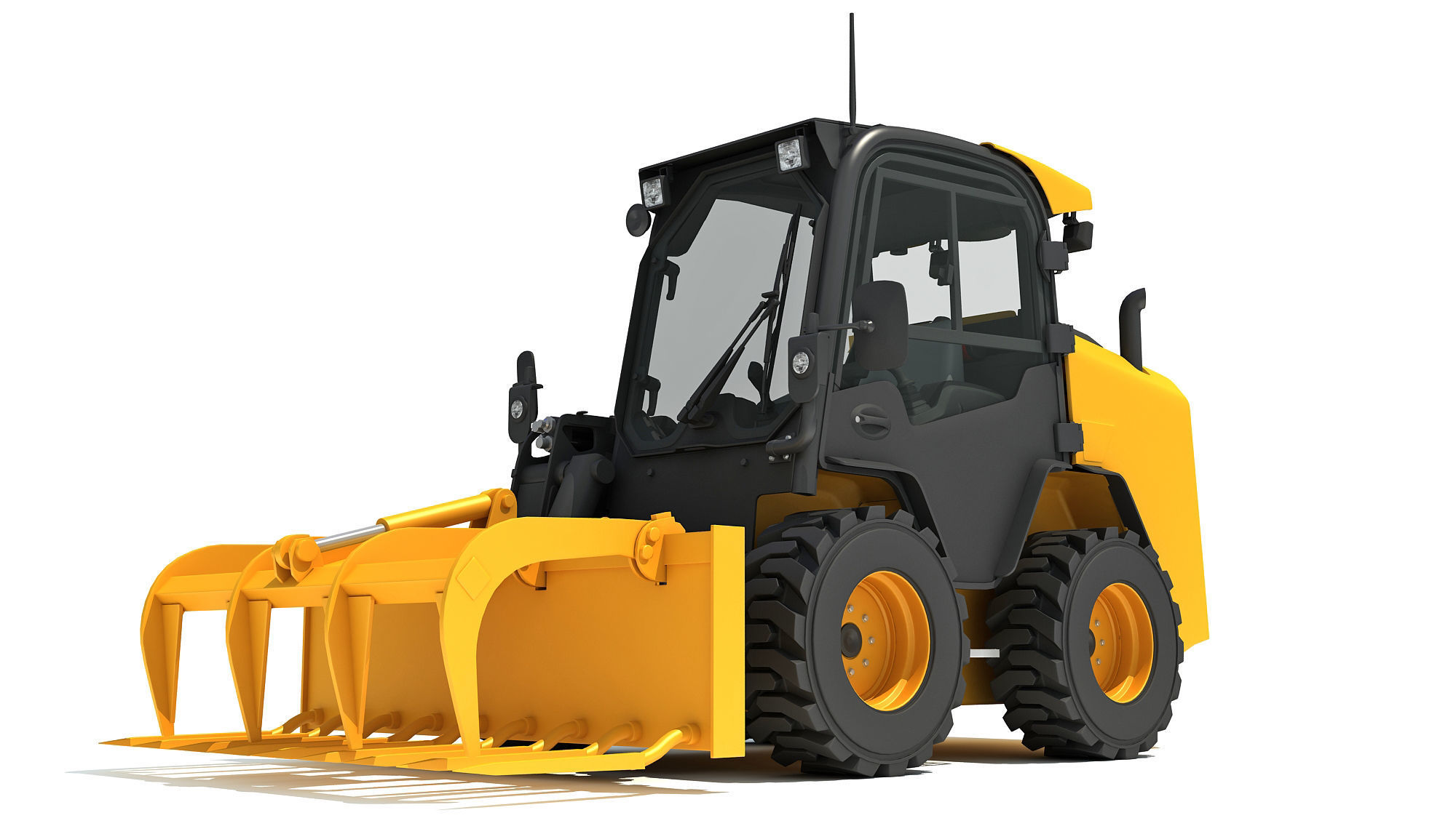 Skid Steer Loader Manure Fork 3D model_9