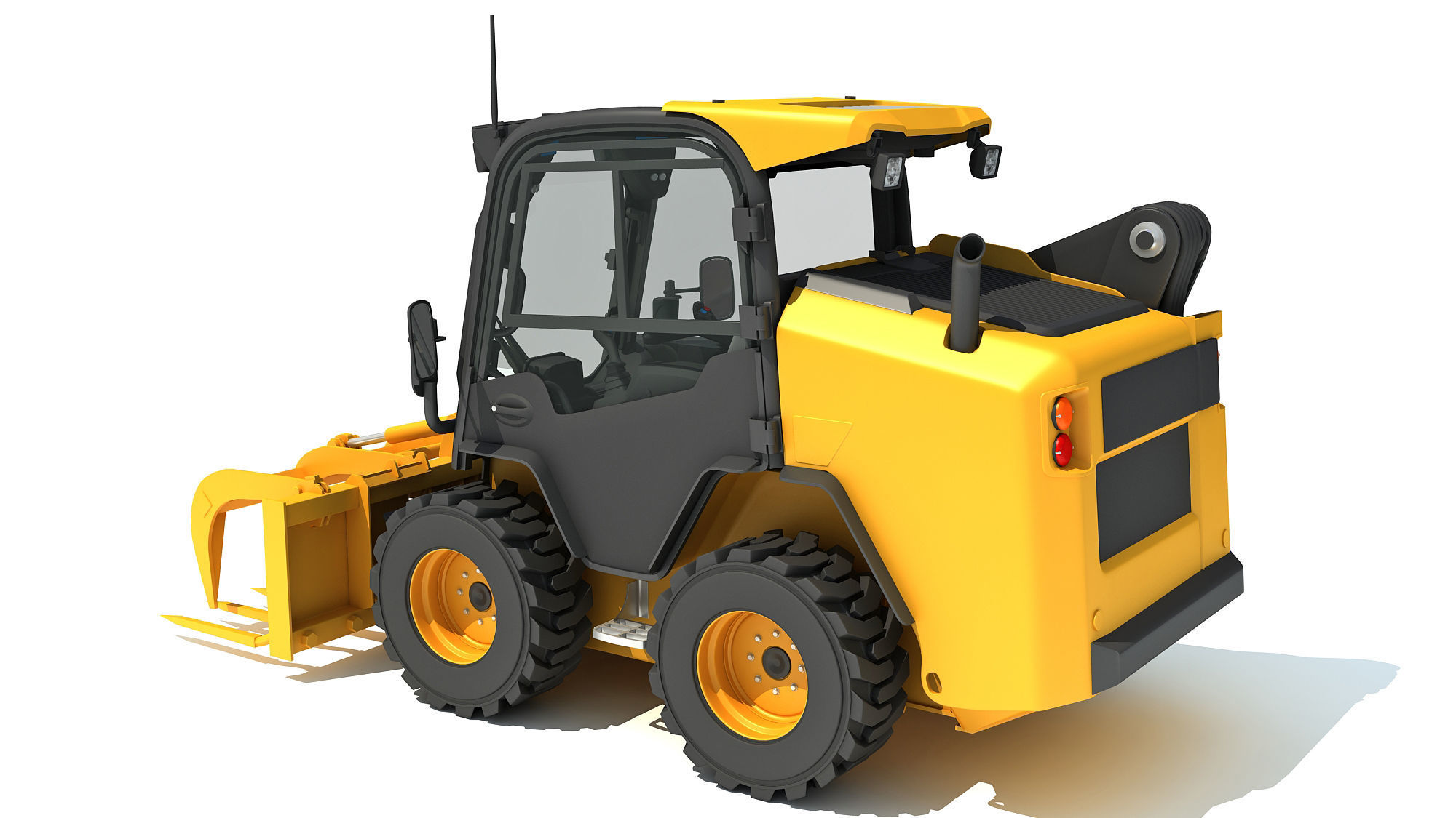 Skid Steer Loader Manure Fork 3D model_3