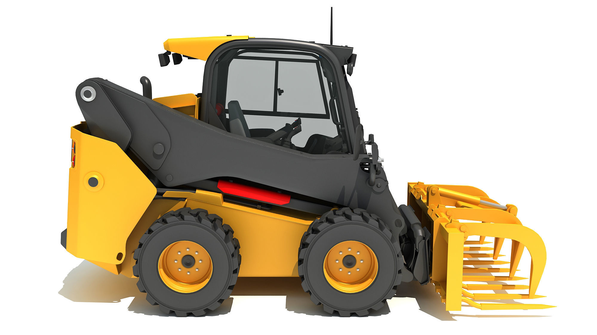 Skid Steer Loader Manure Fork 3D model_7