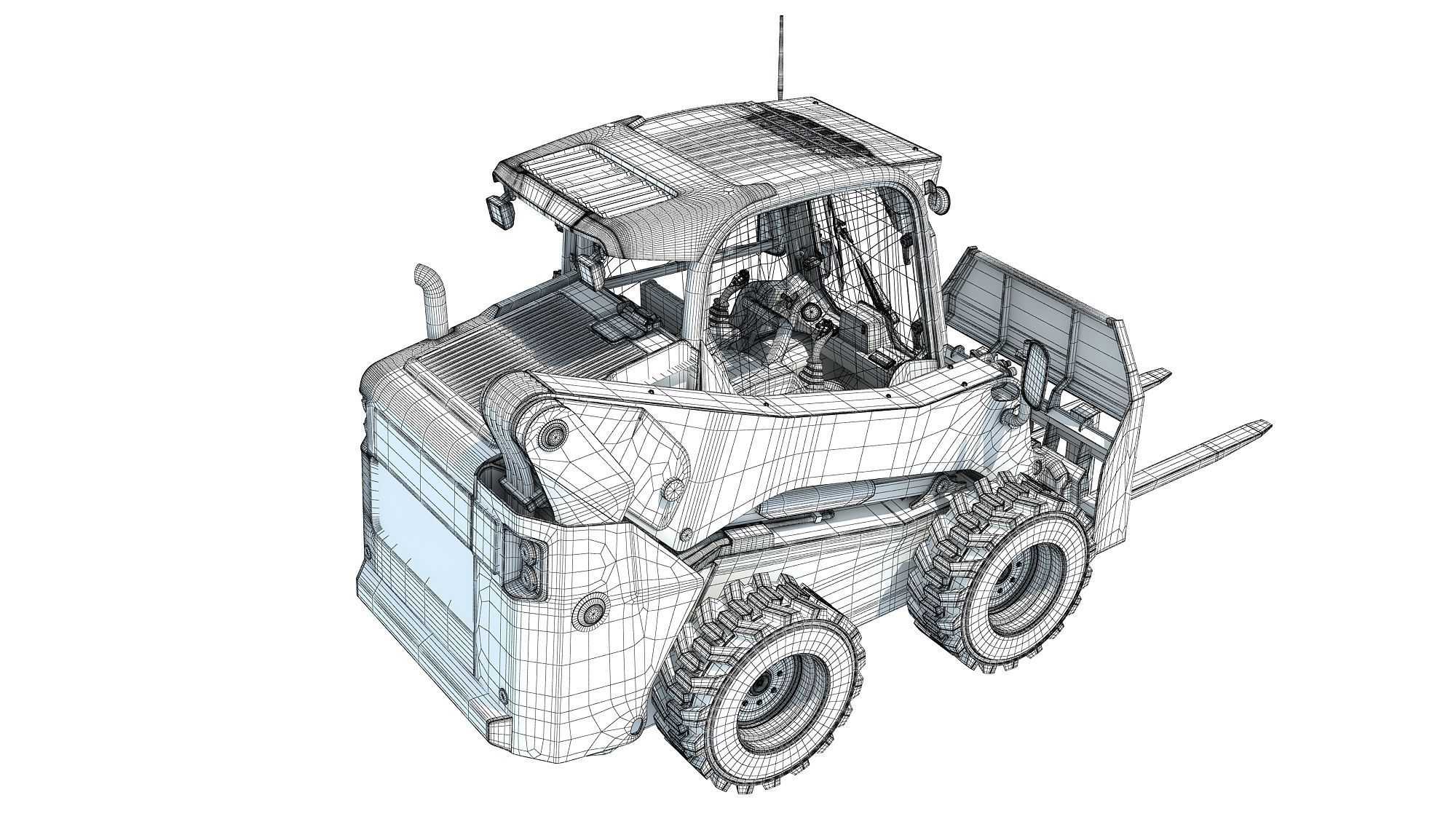Skid Steer Loader Pallet Fork 3D model_15