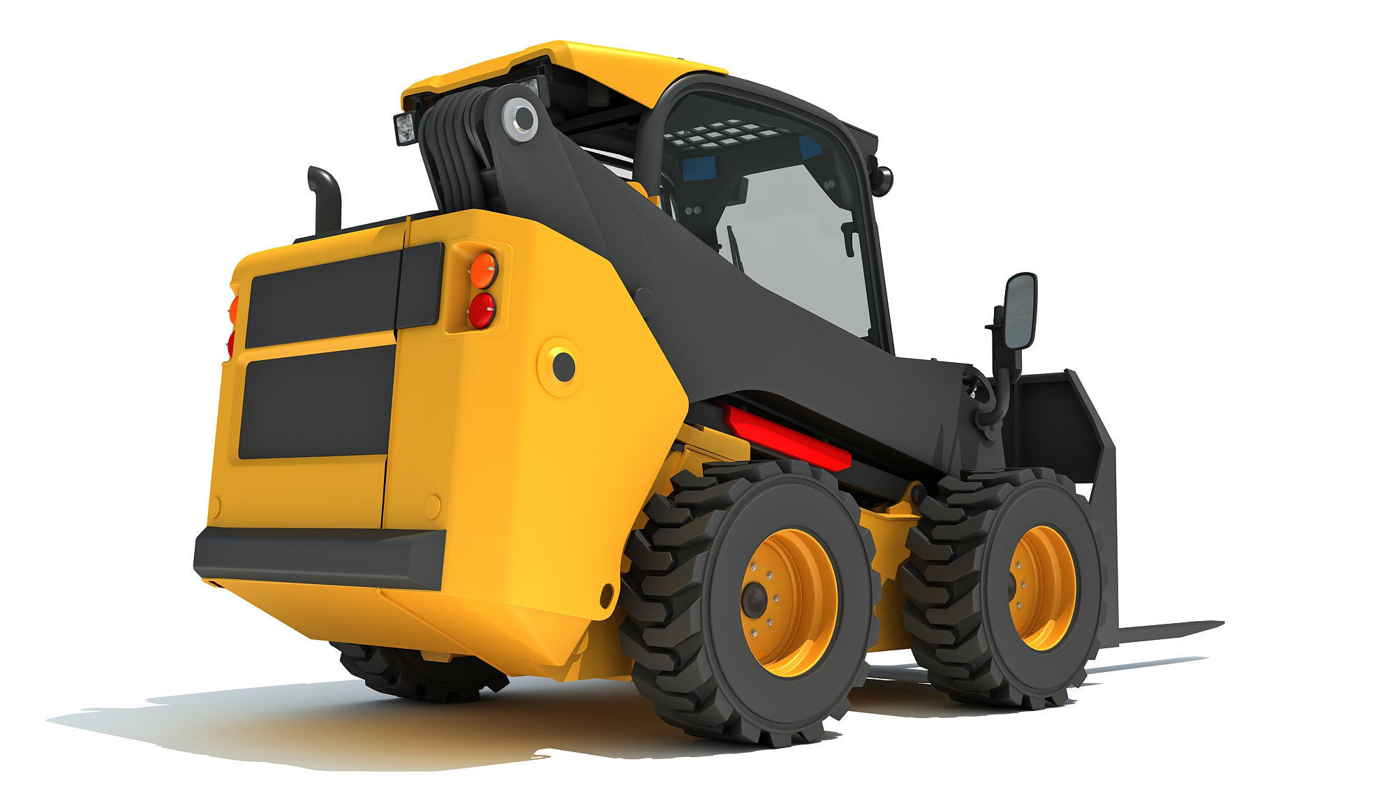 Skid Steer Loader Pallet Fork 3D model_5