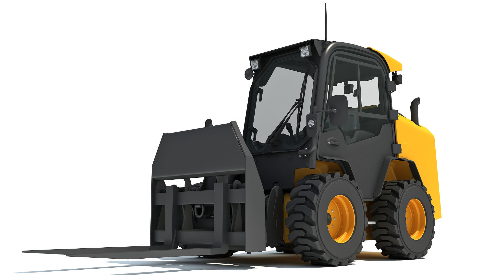Skid Steer Loader Pallet Fork 3D model_9